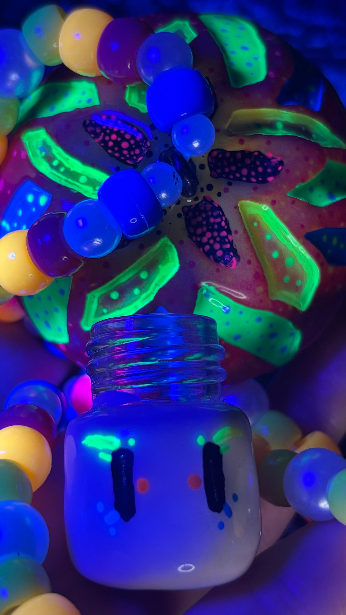 Carved Mandala Shroomie Stash Jar Necklace