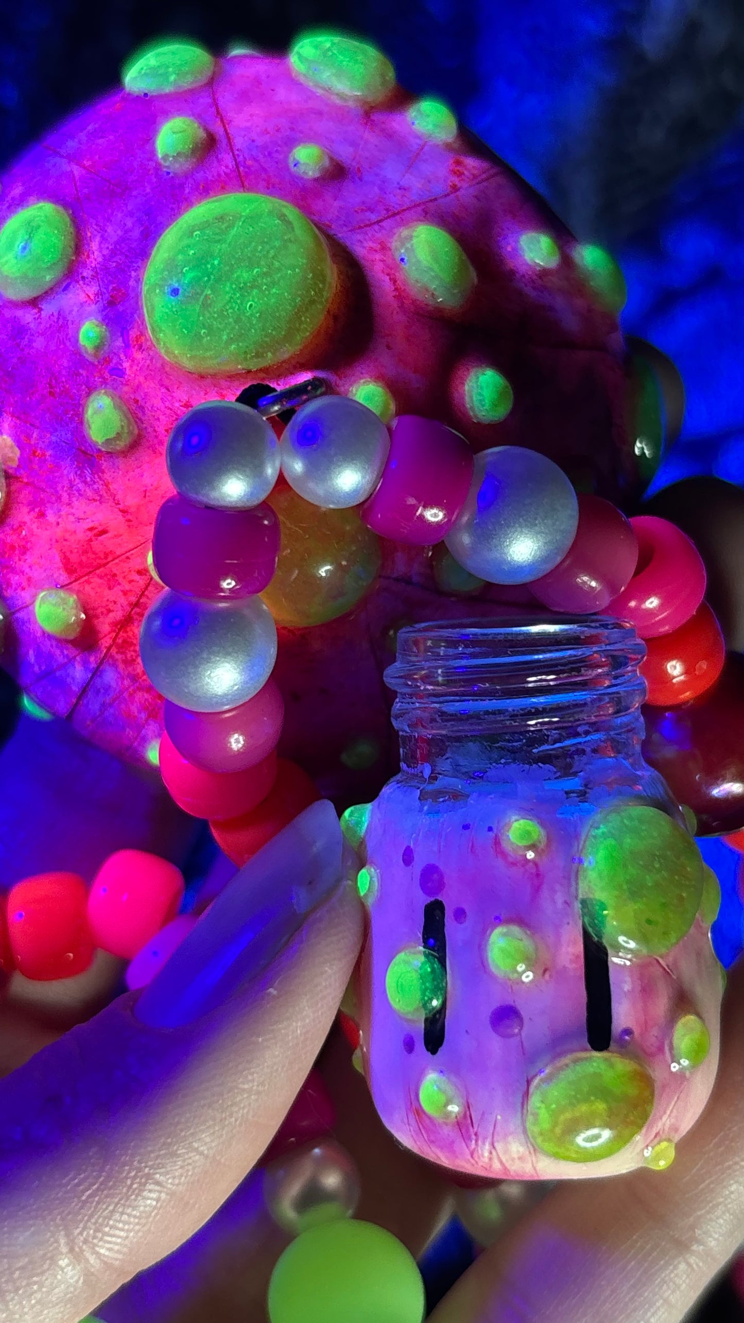 Toxic Shroomie #1 Stash Jar Necklace