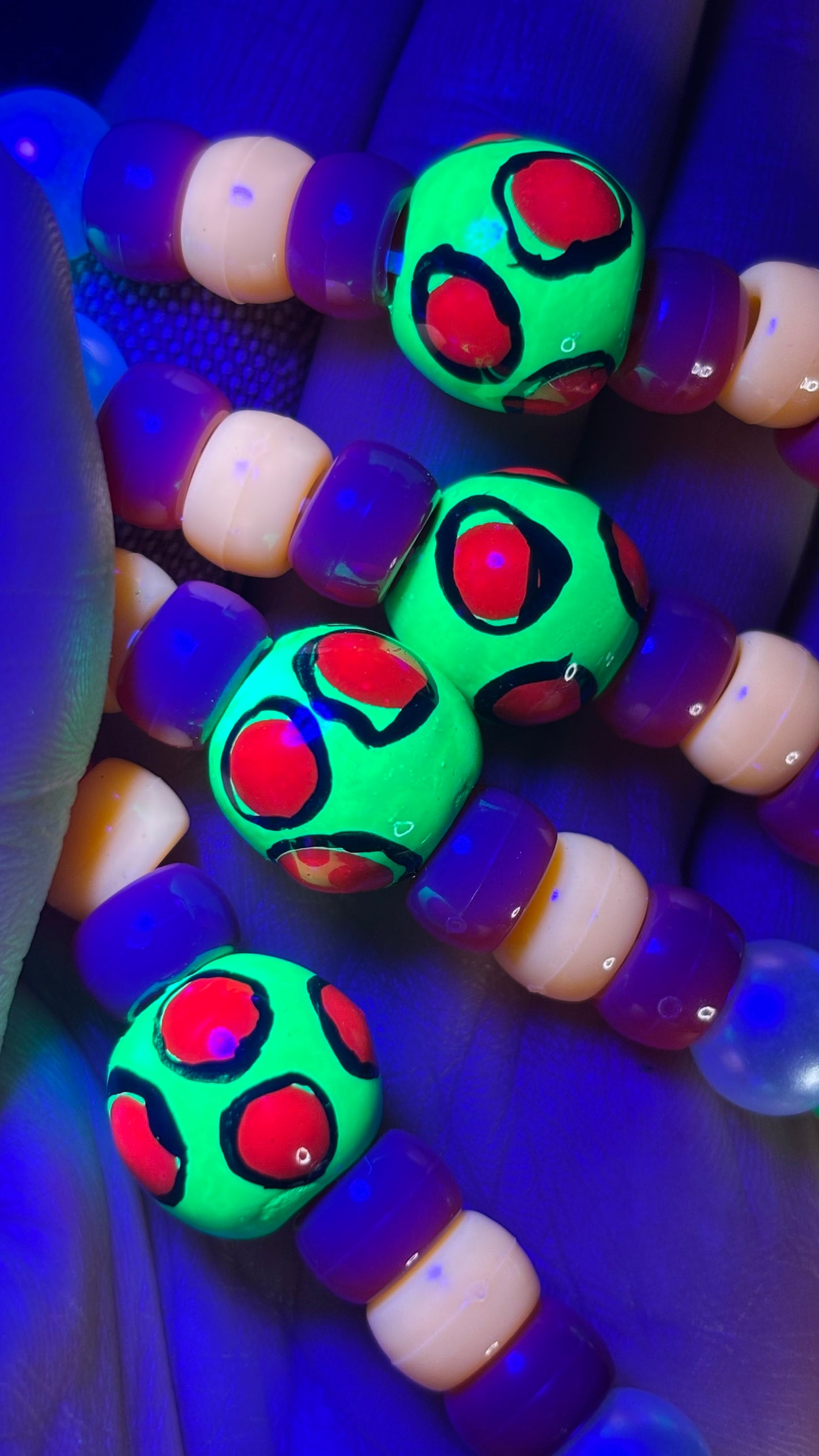 Red Cap Alien Shroomie Stash Jar Necklace (+Custom Beads)