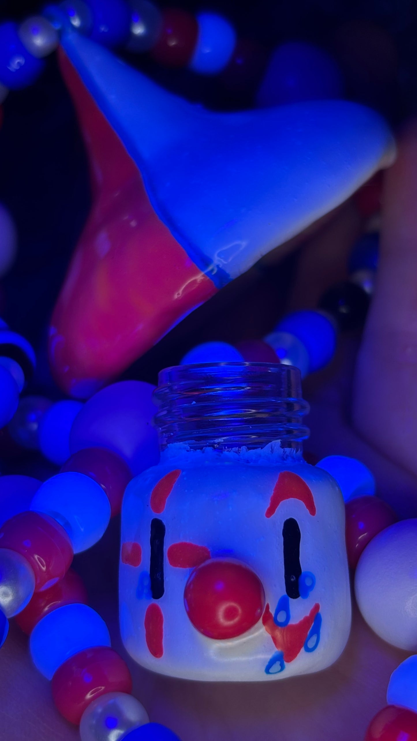 Bobo The Clown Shroomie Stash Jar Necklace