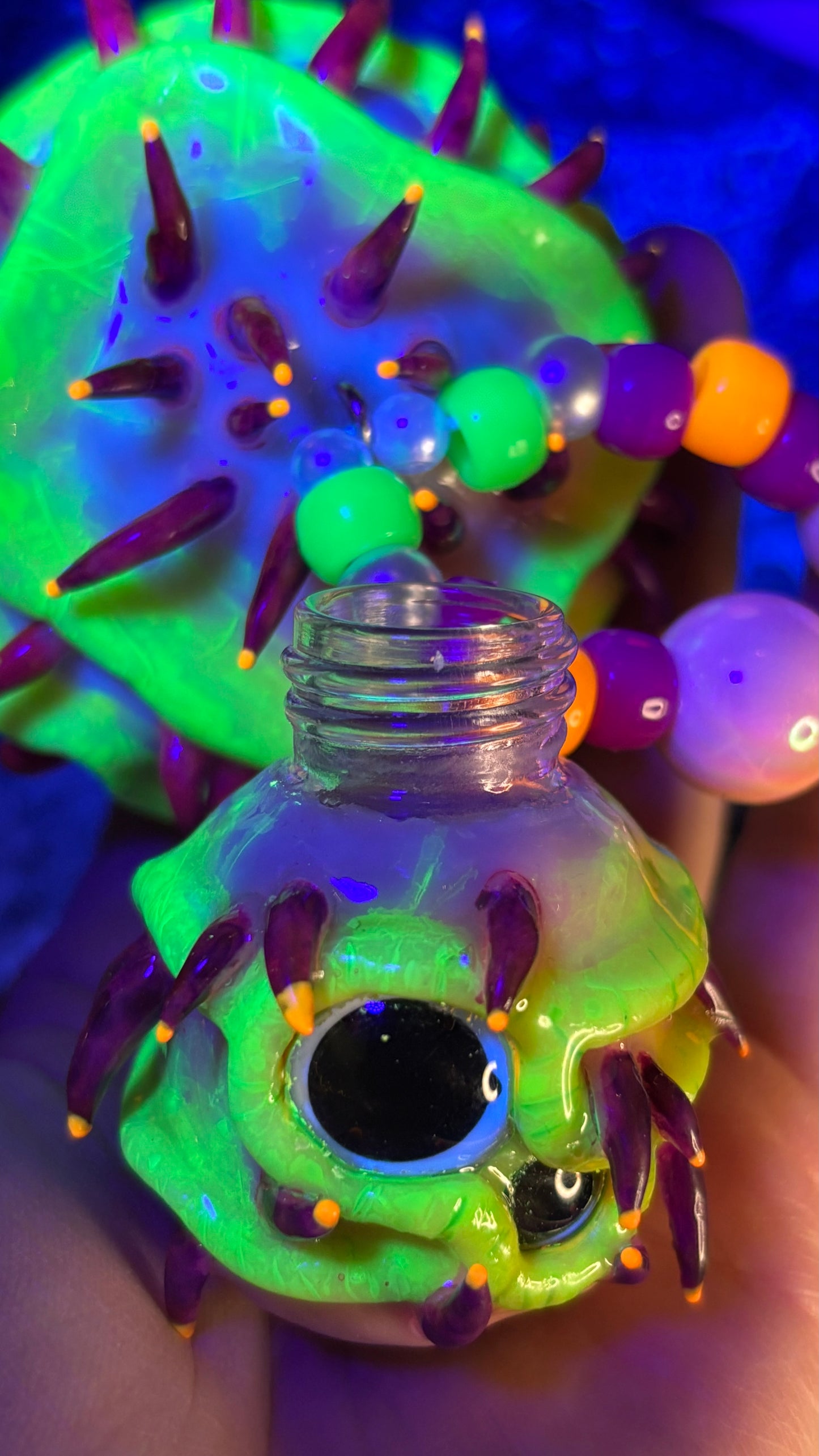 Living Mutated Shroomie Stash Jar Necklace