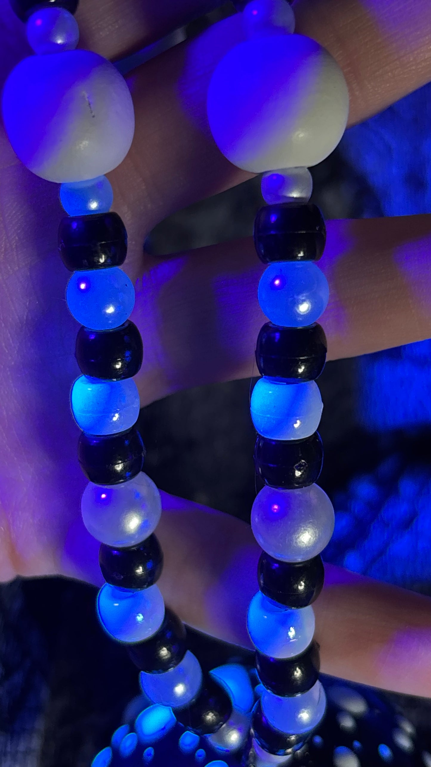 Black/White Shroomie Stash Jar Necklace