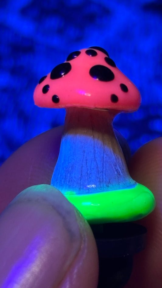 Black Spotted Mushroom Pins (Color Selected Randomly!)
