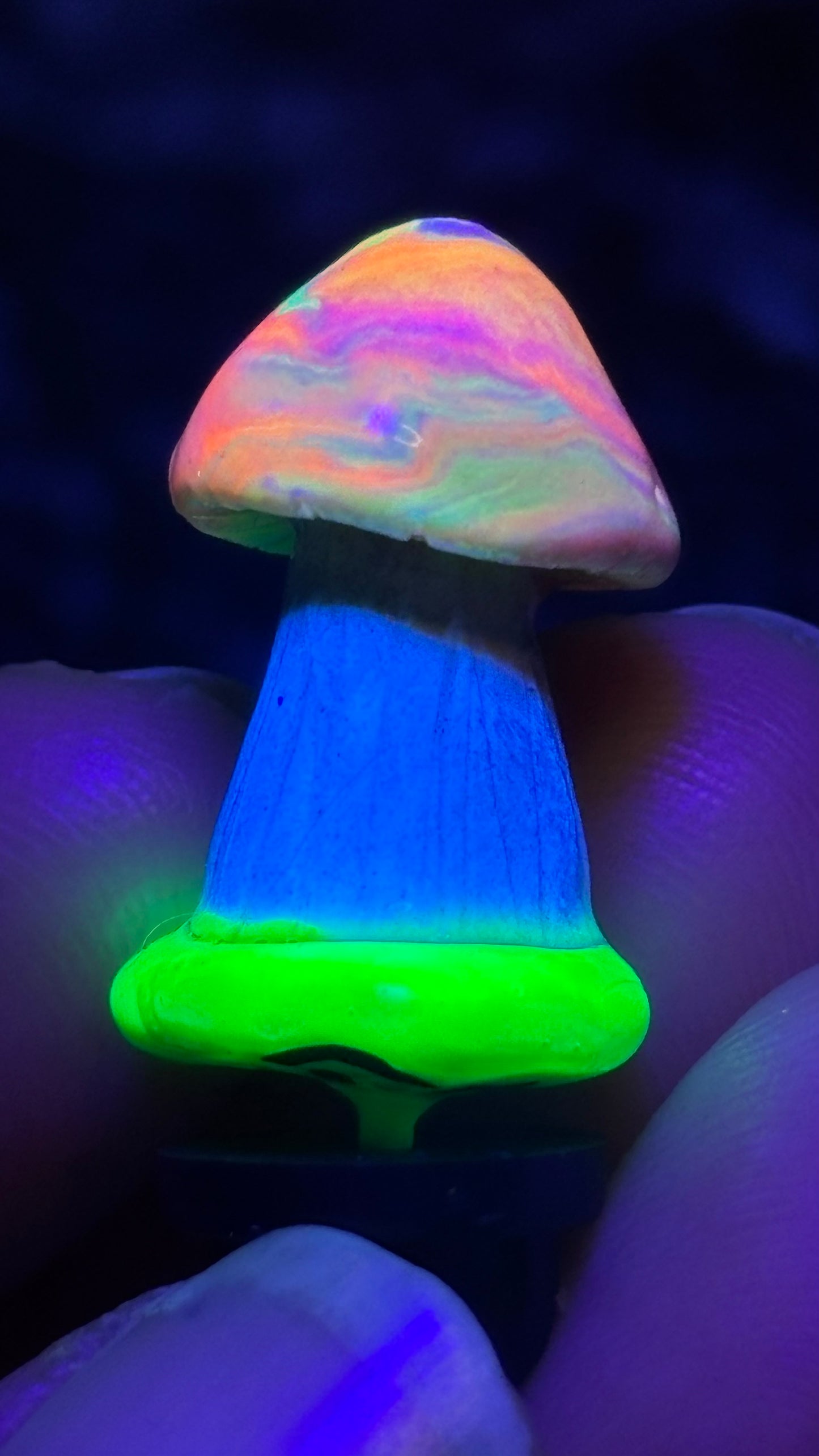 Tie-Dye Mushroom Pin