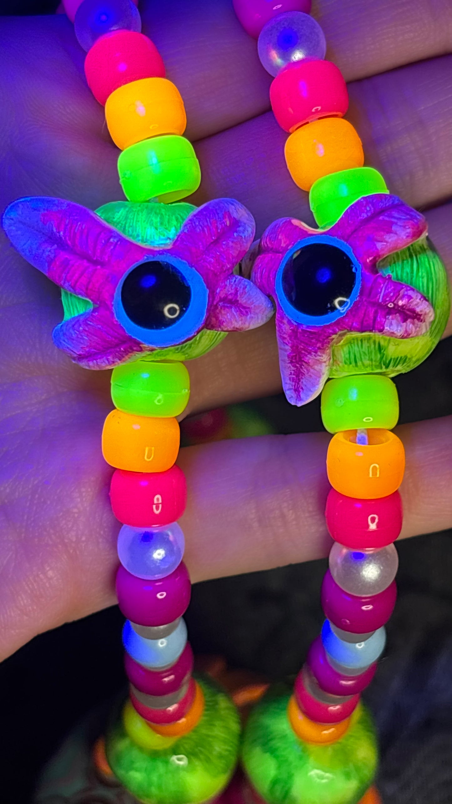 Flowers Of Power Shroomie Stash Jar Necklace (+Custom Clay Beads)