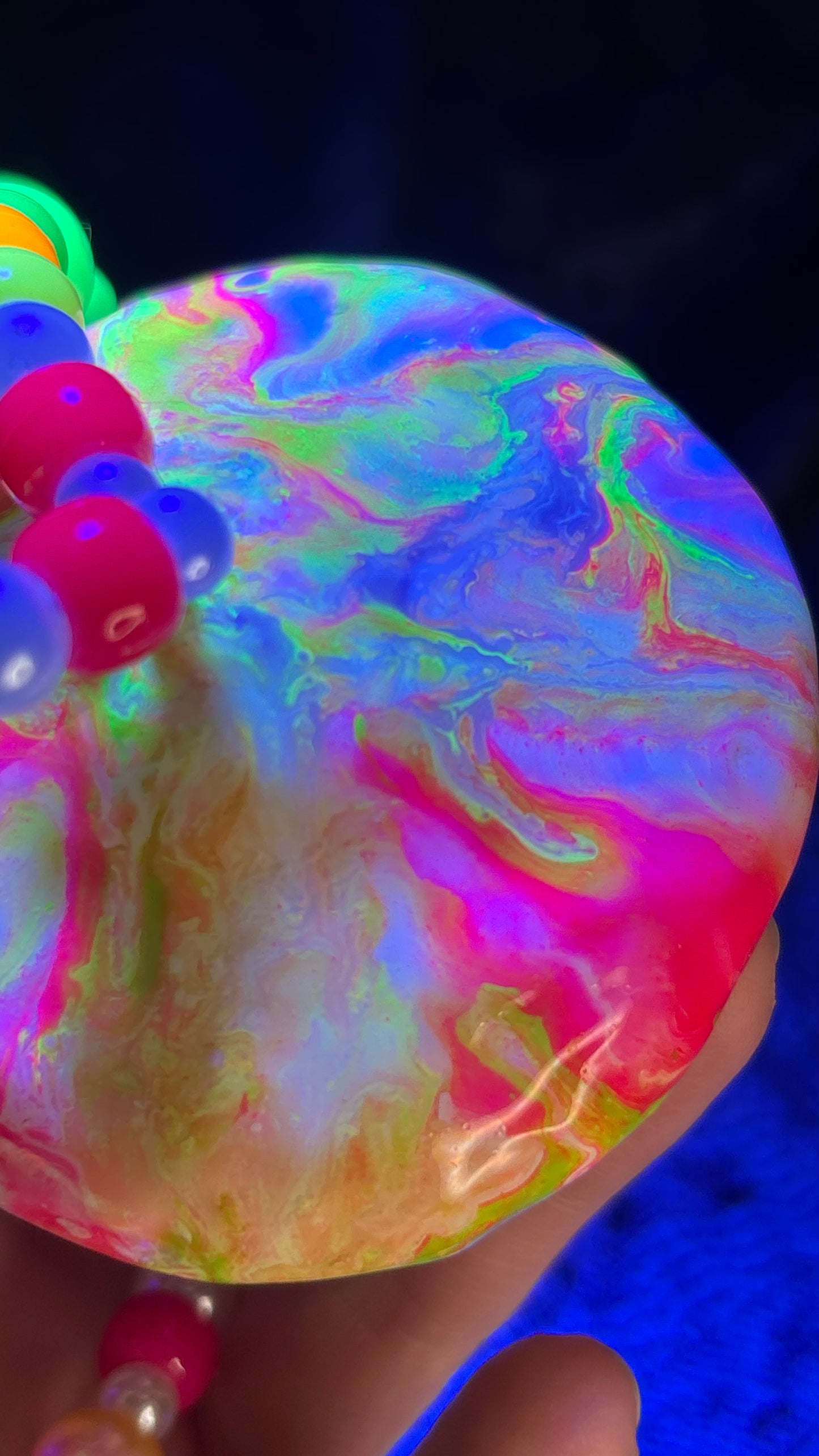 Pink Melted Shroomie Stash Jar Necklace