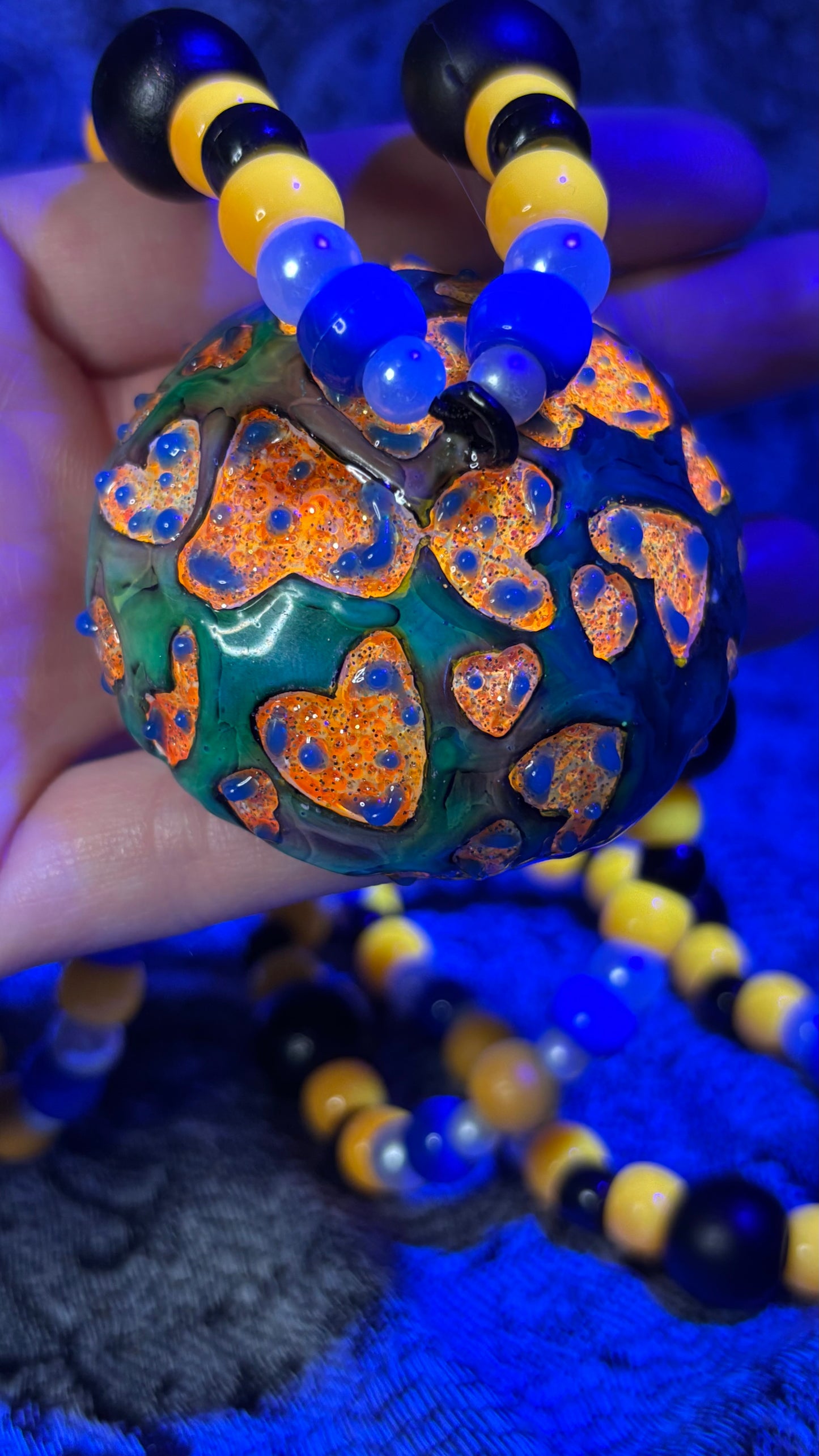 Carved Heart Shroomie Stash Jar Necklace (Color Changing Paint!)