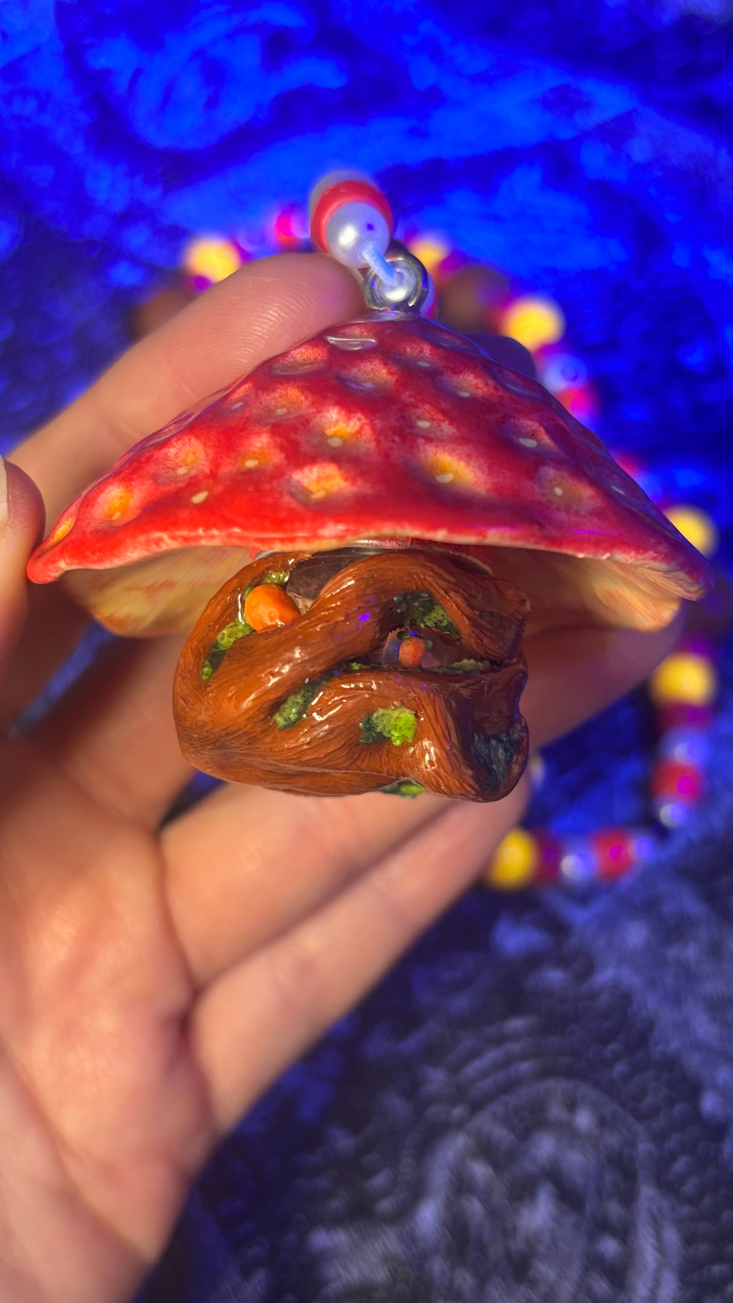 Strawberry Pixie Portal Stash Jar Necklace