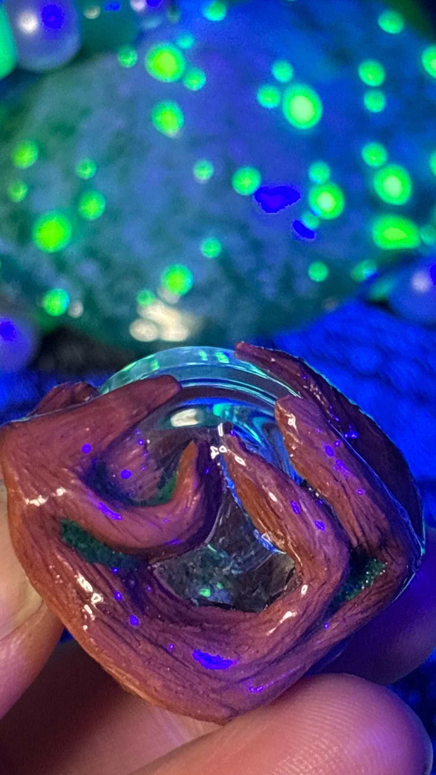 Green Slug Mushroom Stash Jar Necklace (+Magnet In Cap/+Mini Slug)