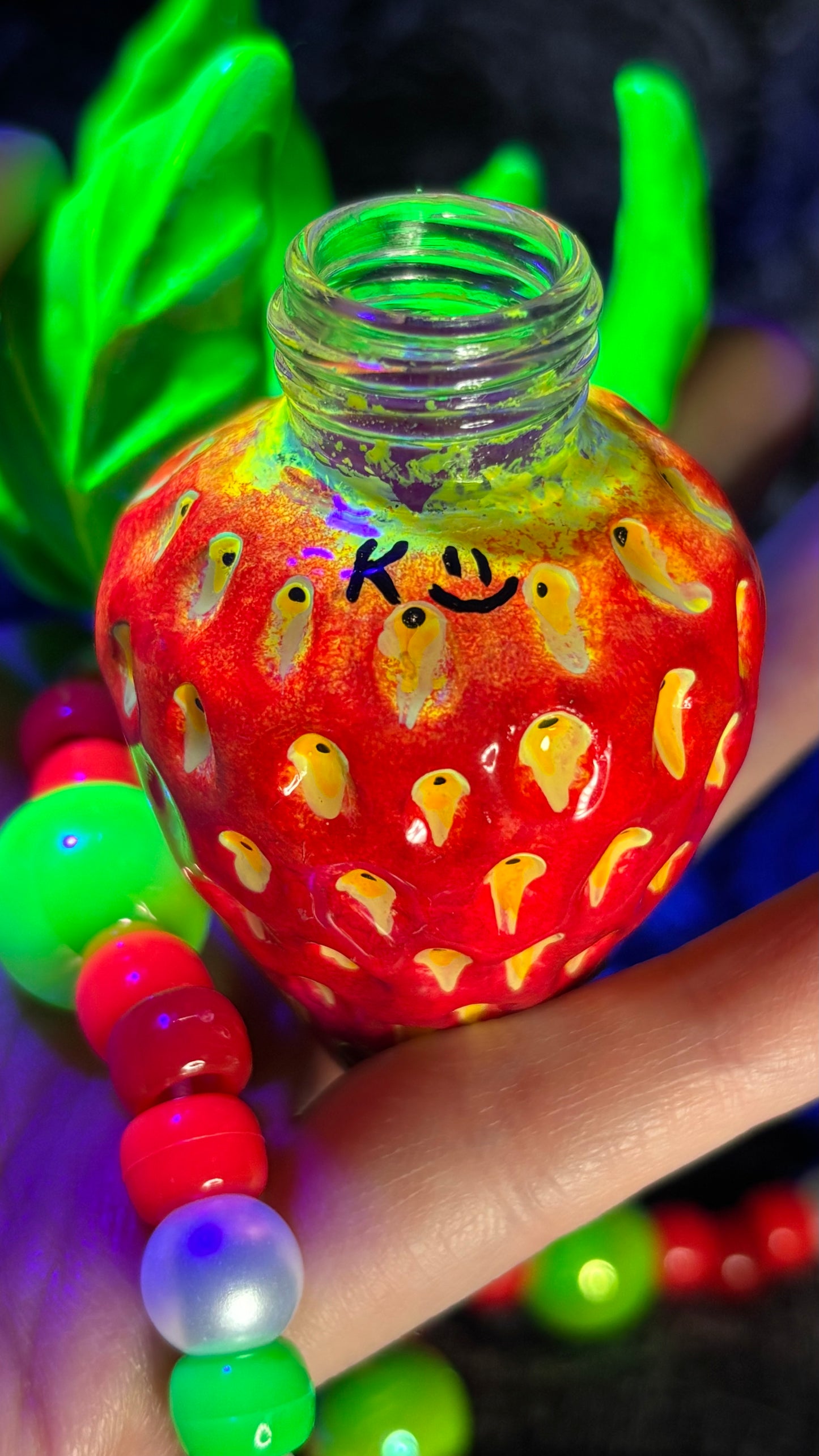 Strawberry Stash Jar Necklace #1