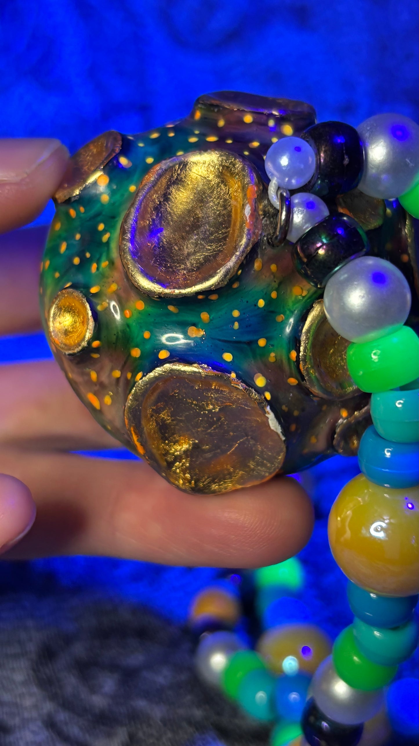 Cosmic Shroomie Stash Jar Necklace (Color Changing Paint!)
