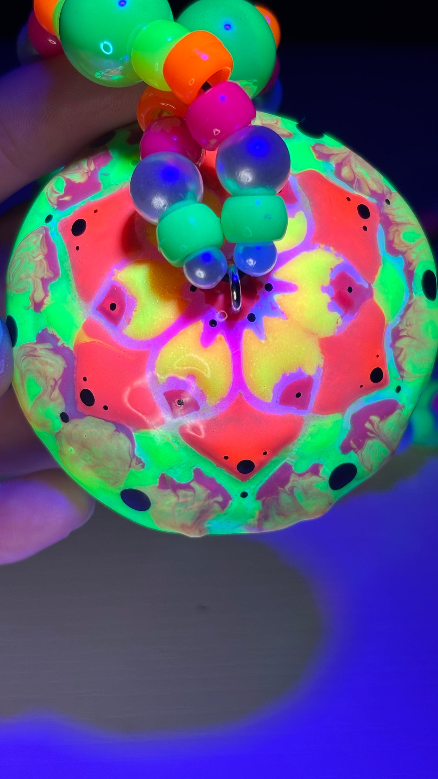 Melted Mandala Shroomie Stash Jar Necklace