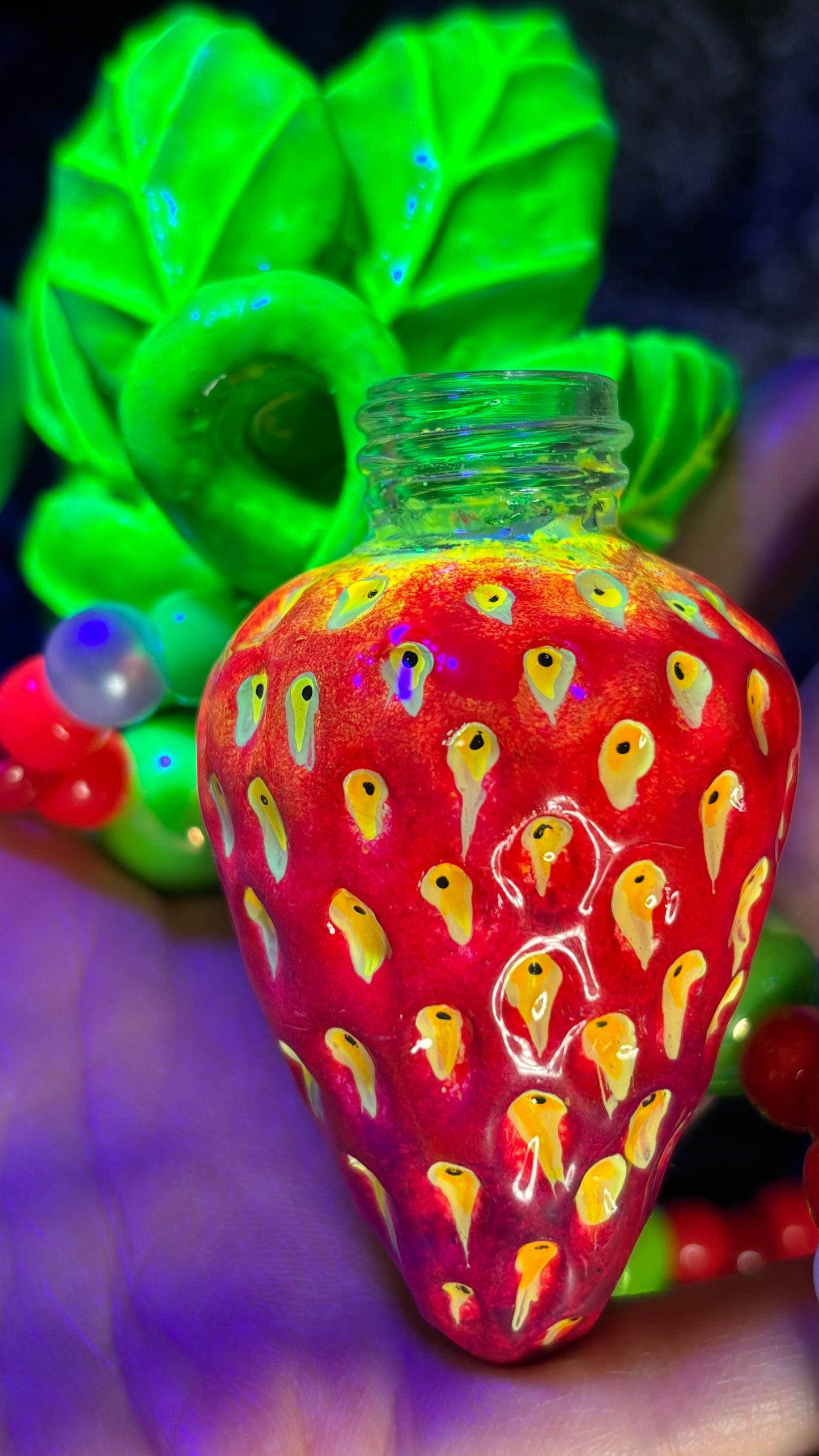 Strawberry Stash Jar Necklace #1