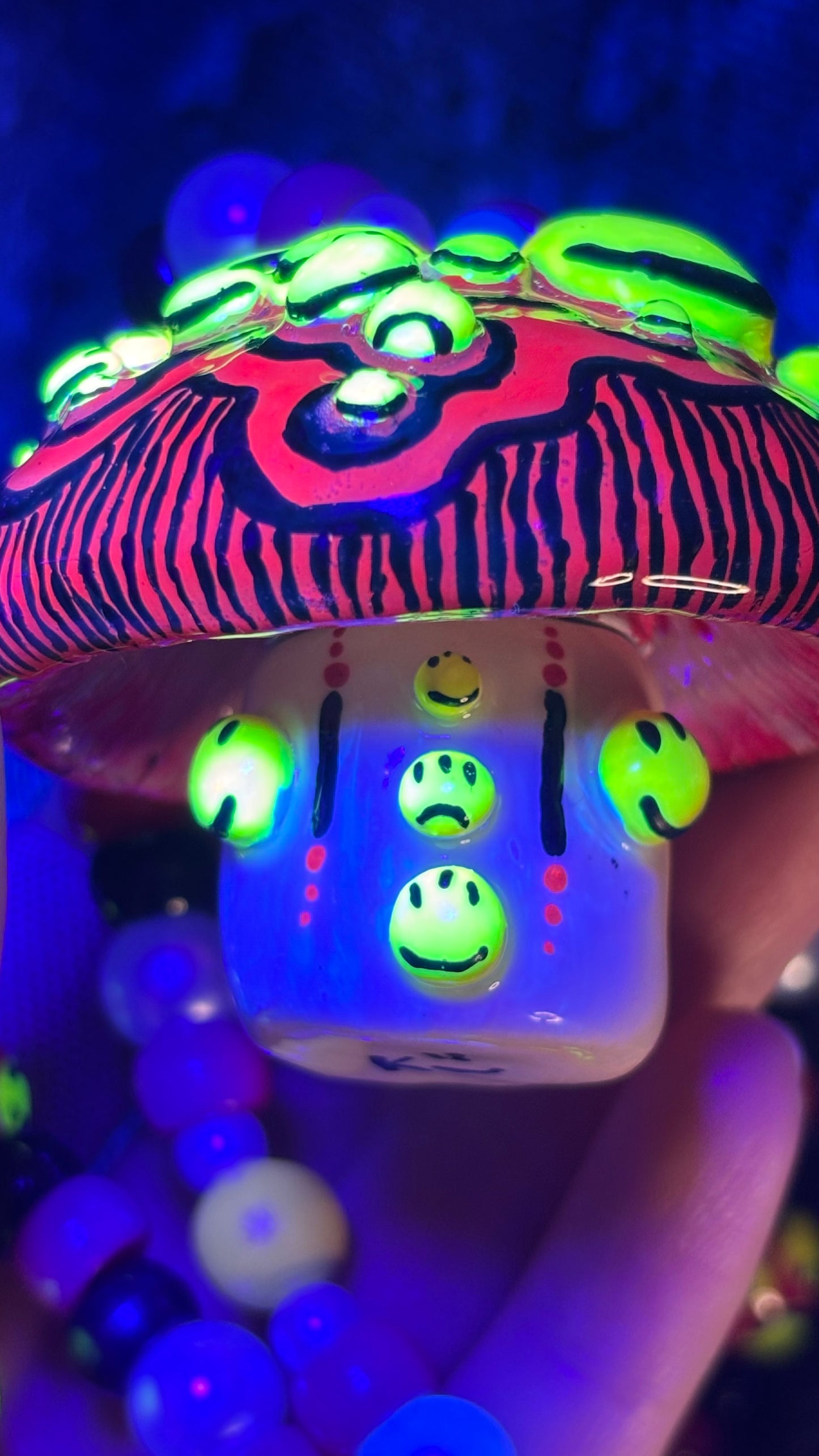 Emotional Shroomie Stash Jar Necklace (+Custom Beads)