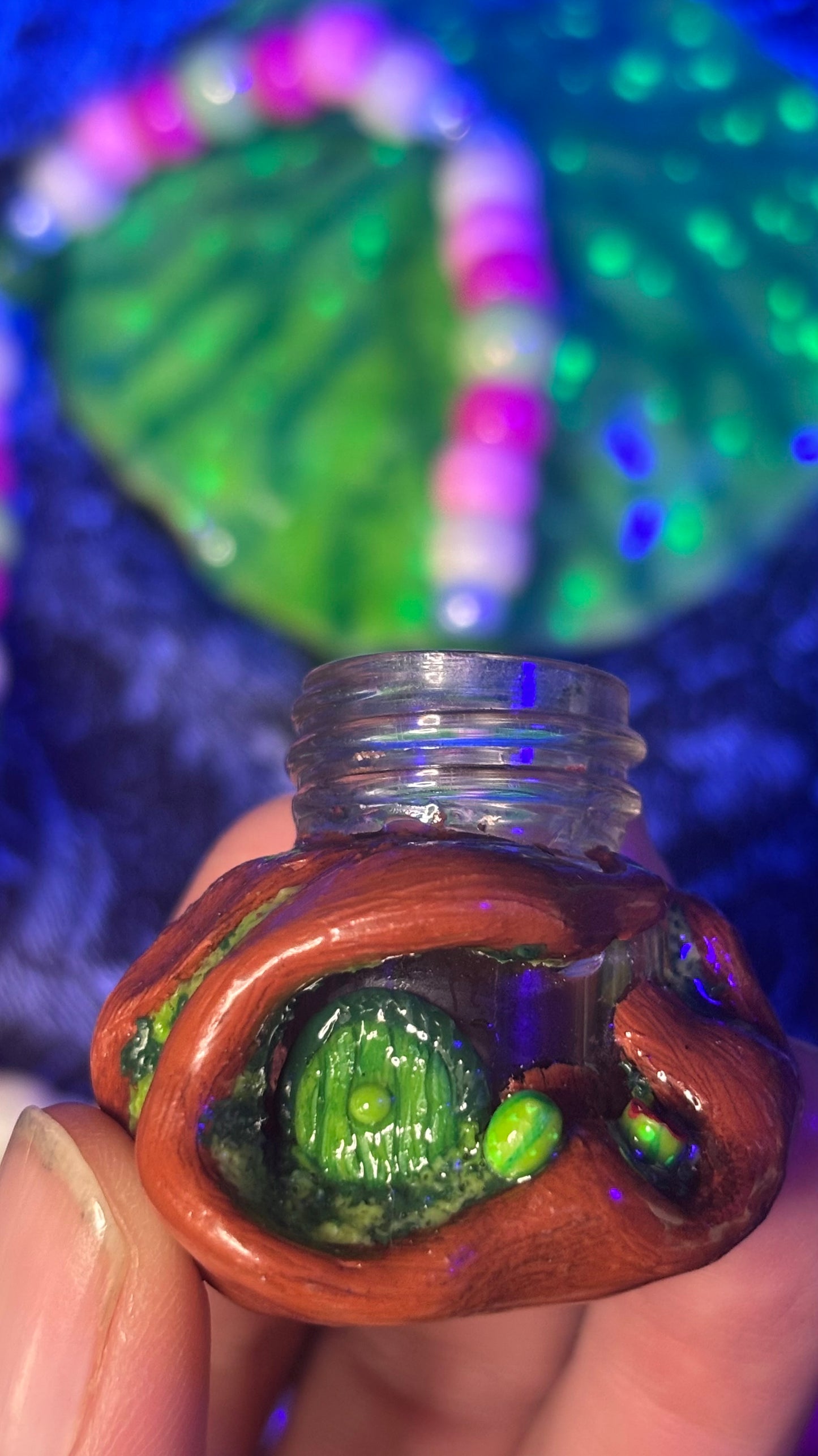 Watermelon Pixie Portal Stash Jar Necklace