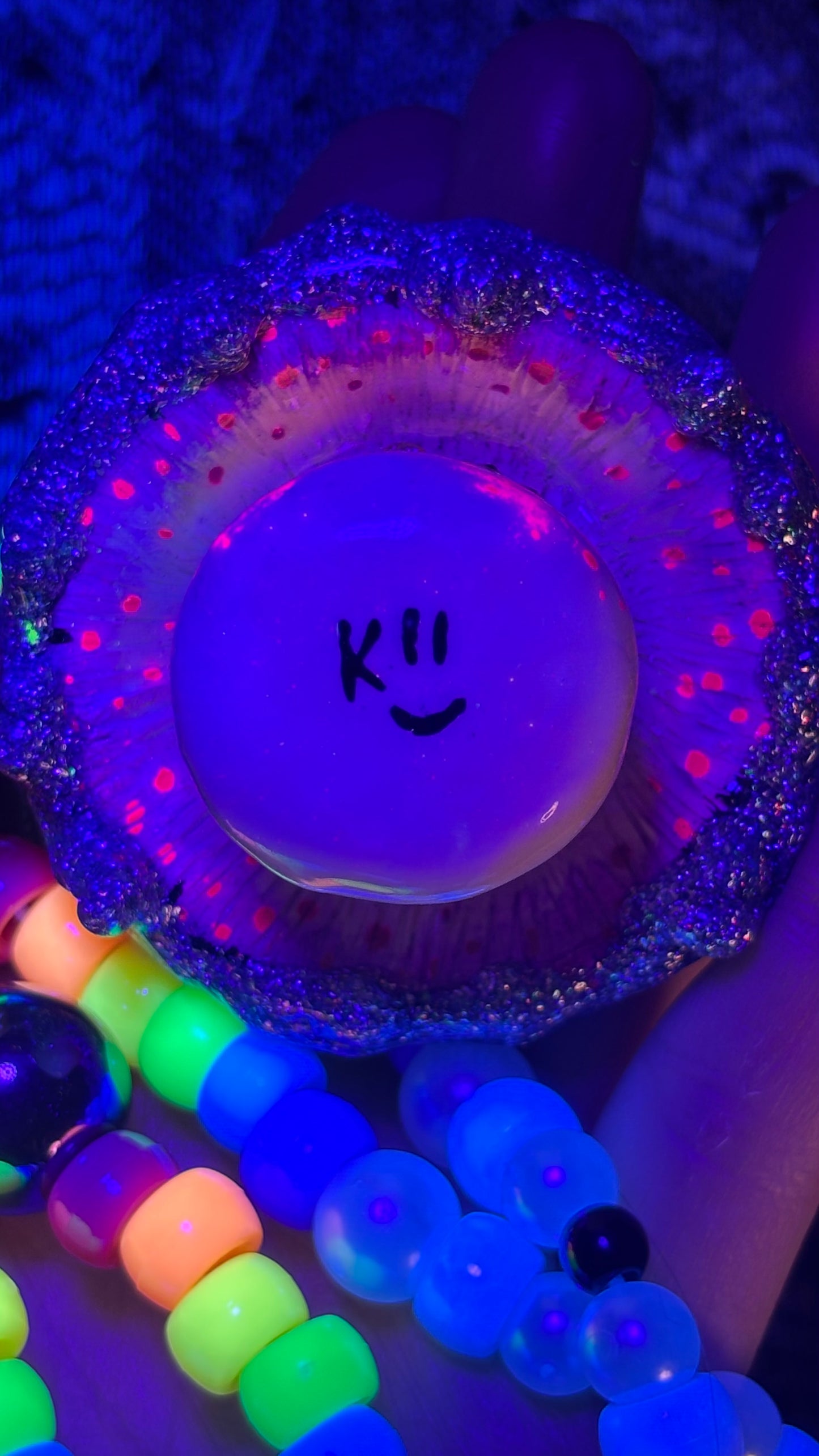 Rainbow Wave Shroomie Stash Jar Necklace