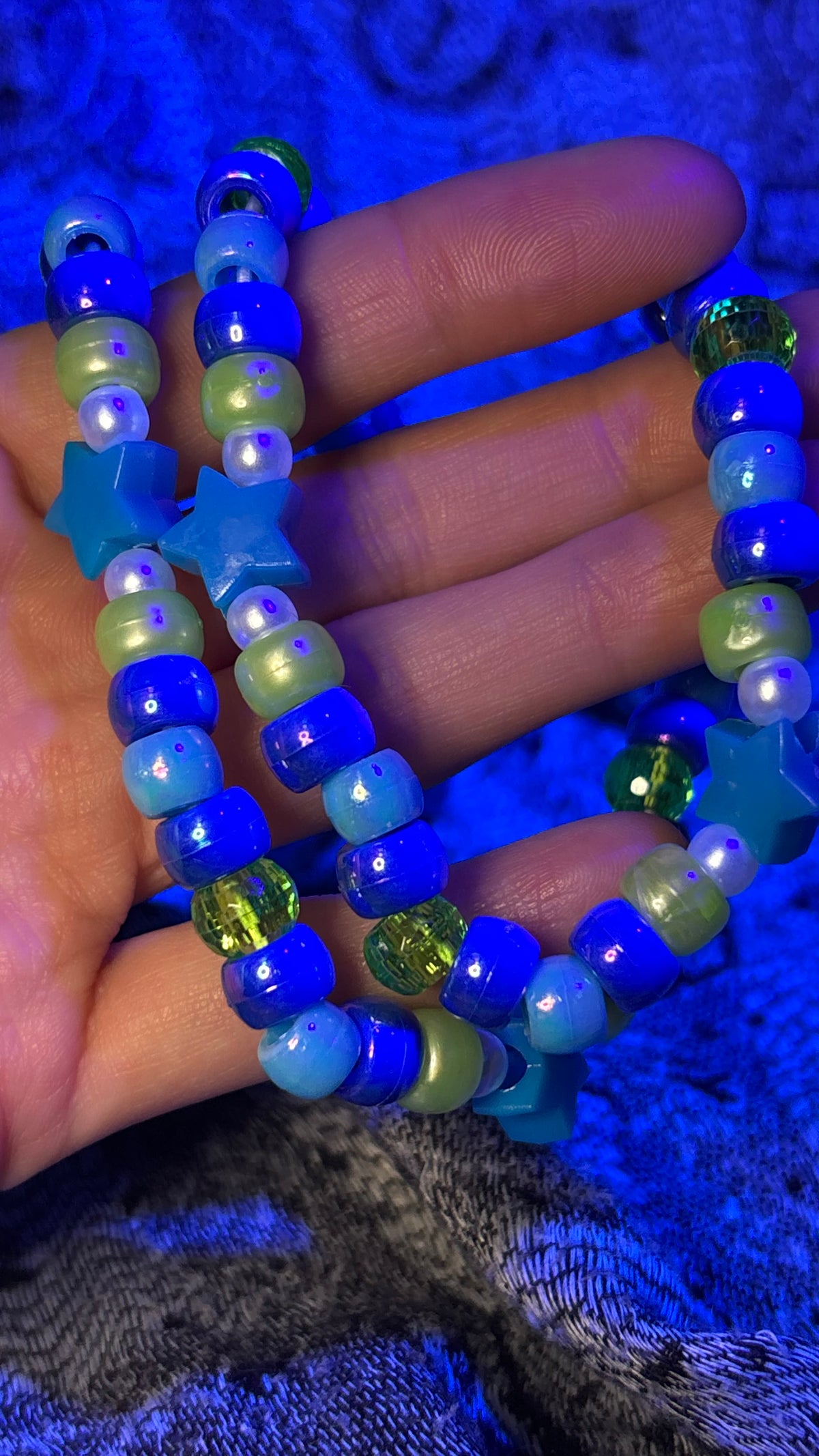 Blue/Green Mushroom Stash Jar Necklace