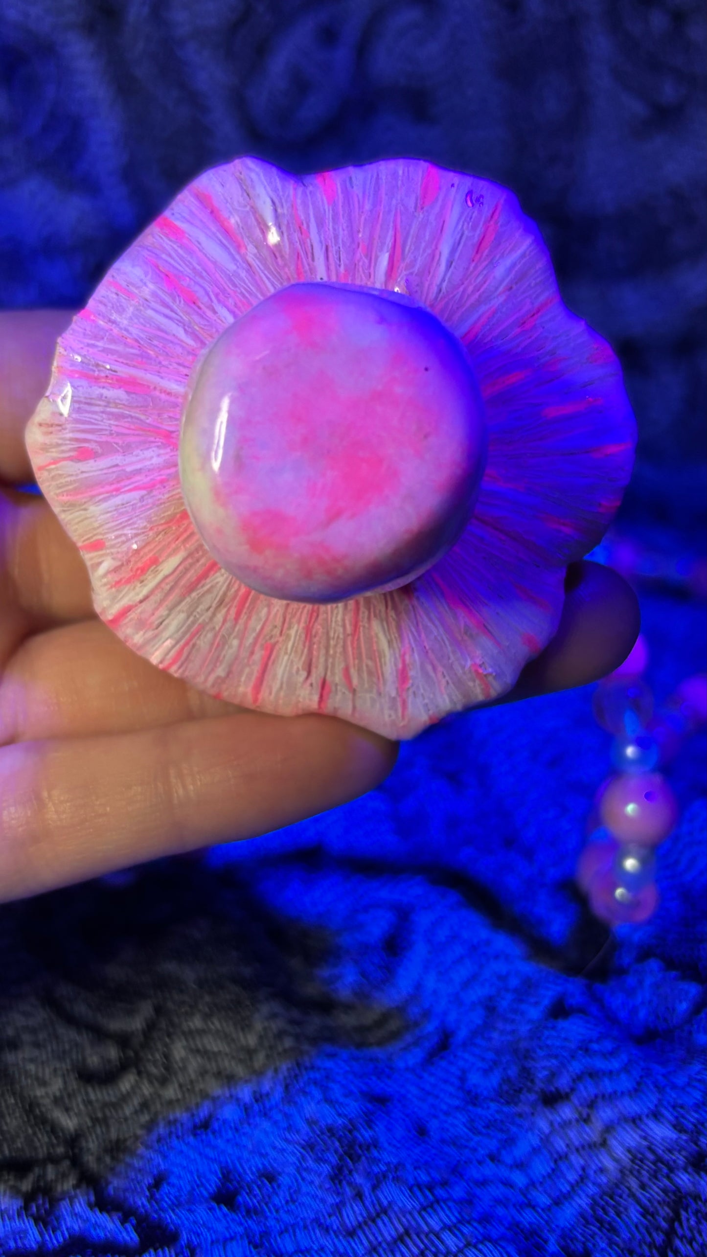 Pink Mushroom Stash Jar Necklace