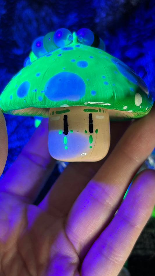 Green Shroomie Stash Jar Necklace