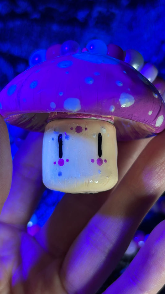 Purple Shroomie Stash Jar Necklace