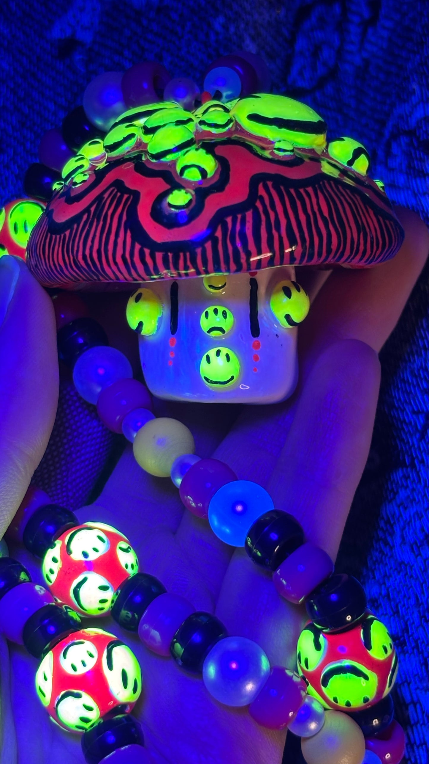 Emotional Shroomie Stash Jar Necklace (+Custom Beads)