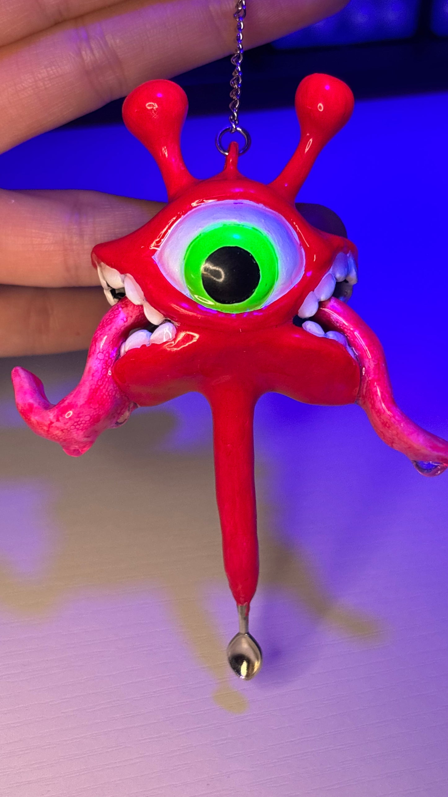 Red Cyclops Mini Spoon Keychain 🥄