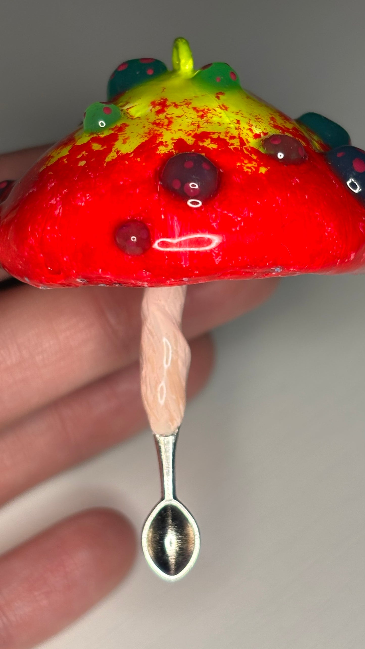 Yellow/Red Toxic Mushroom Mini Spoon 🥄
