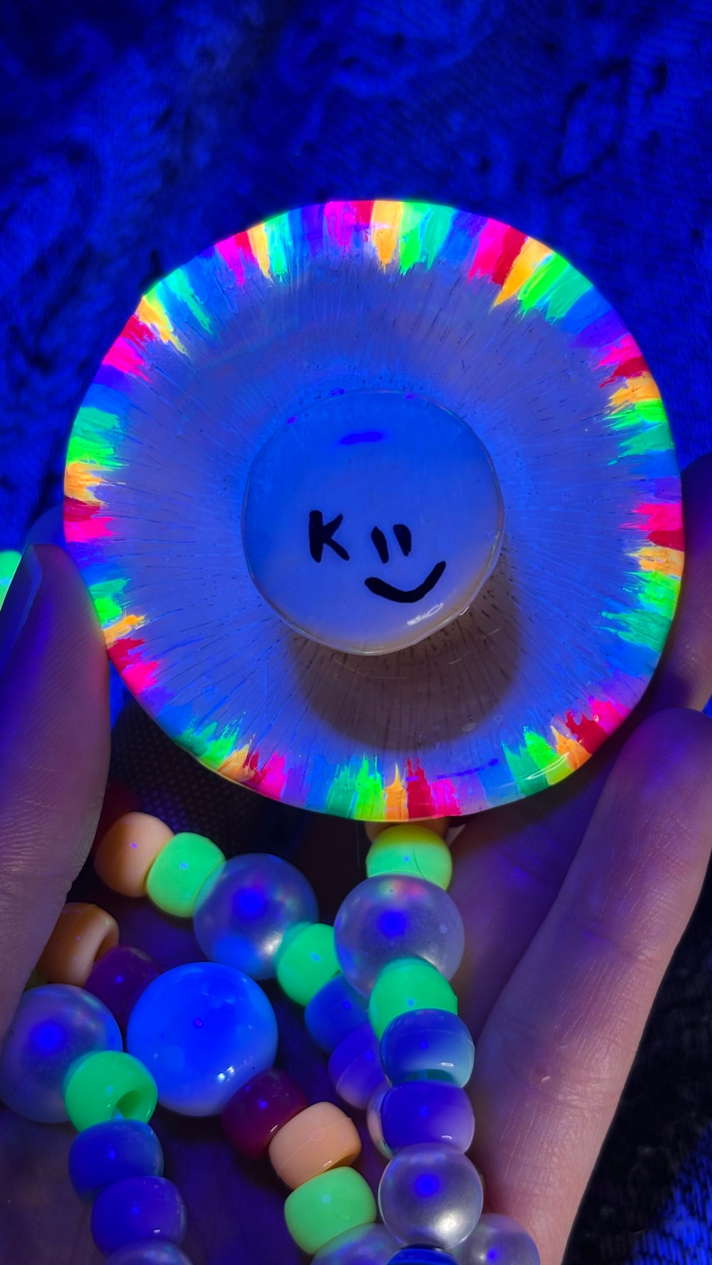 Rainbow Swirl Shroomie Stash Jar Necklace