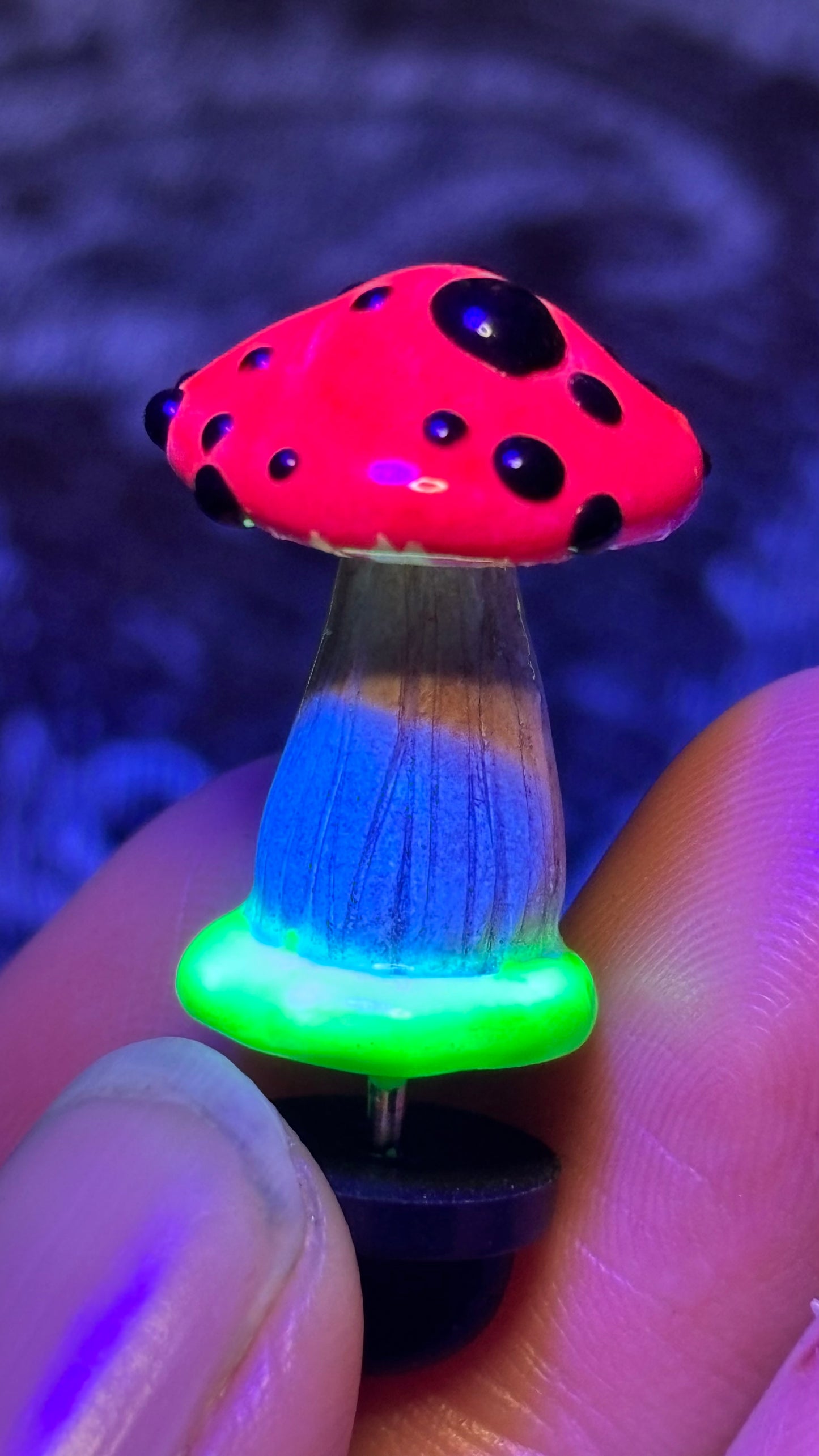 Black Spotted Mushroom Pins (Color Selected Randomly!)