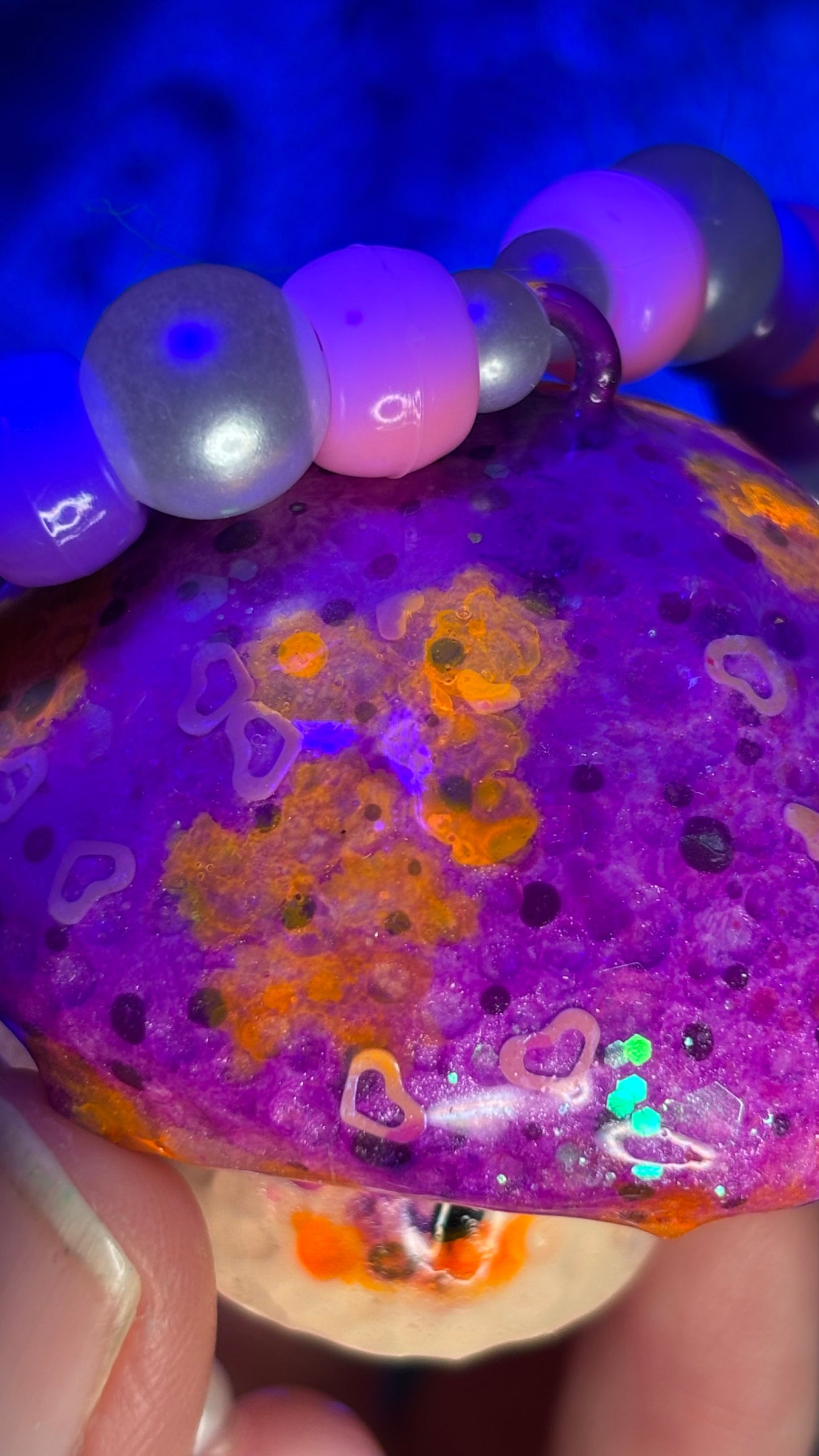 Glitter Love Shroomie Stash Jar Necklace