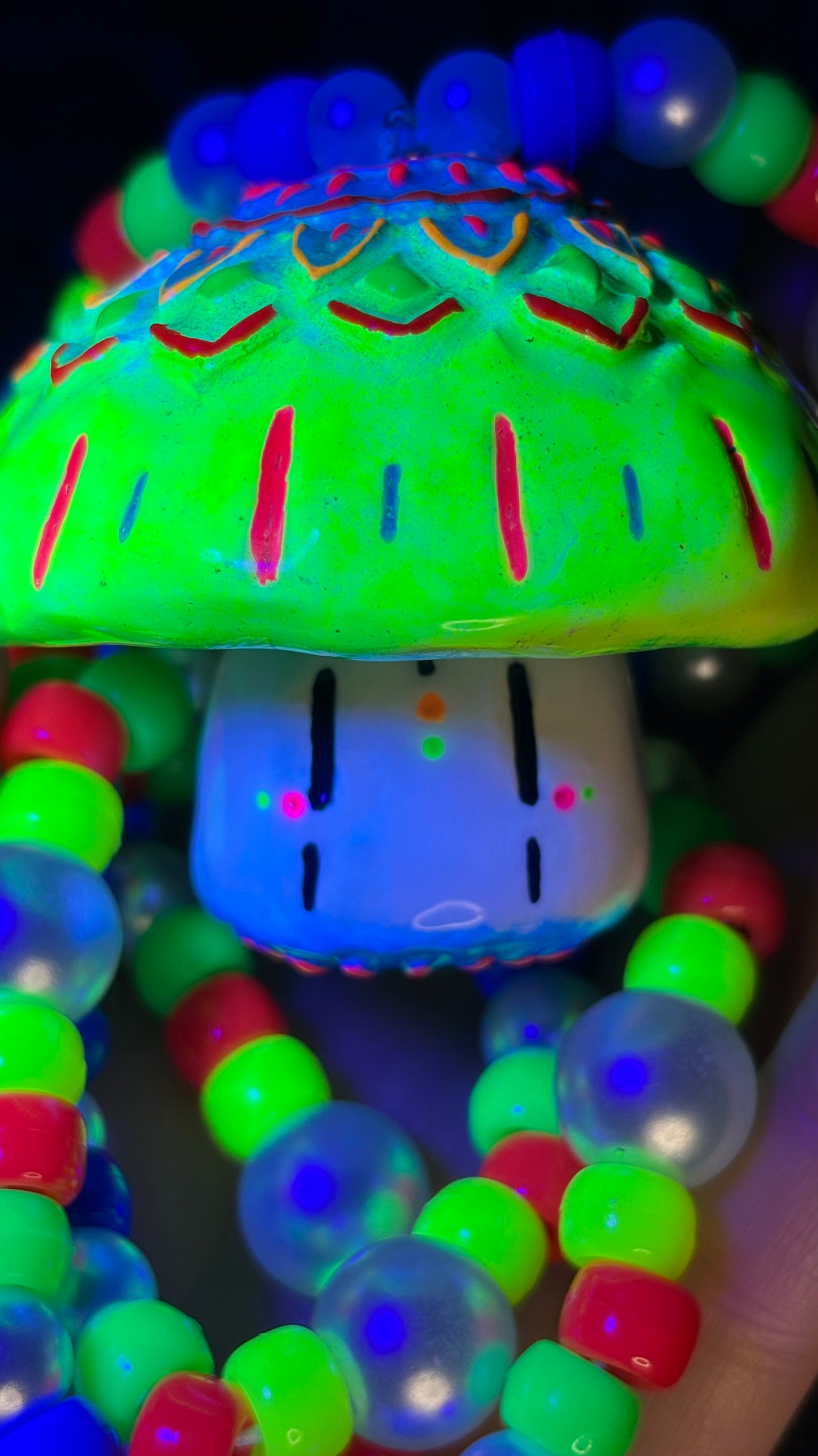 Blue/Yellow Mandala Stash Jar Necklace