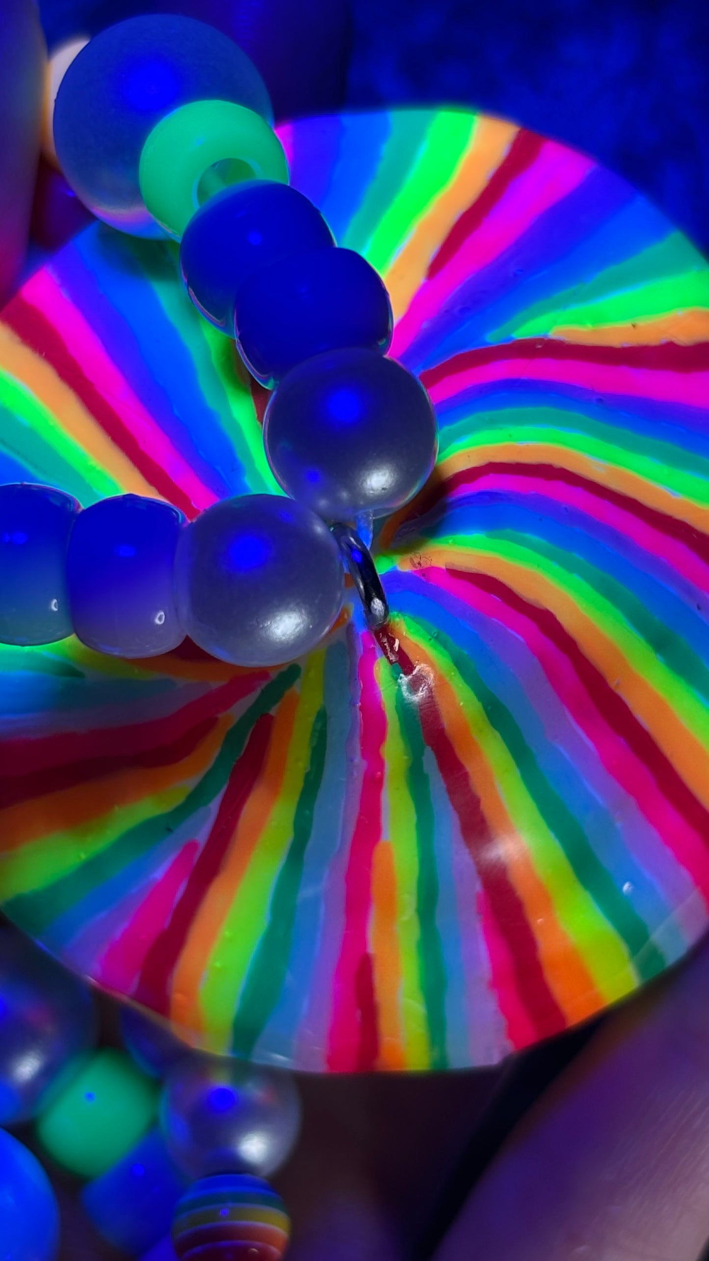 Rainbow Swirl Shroomie Stash Jar Necklace