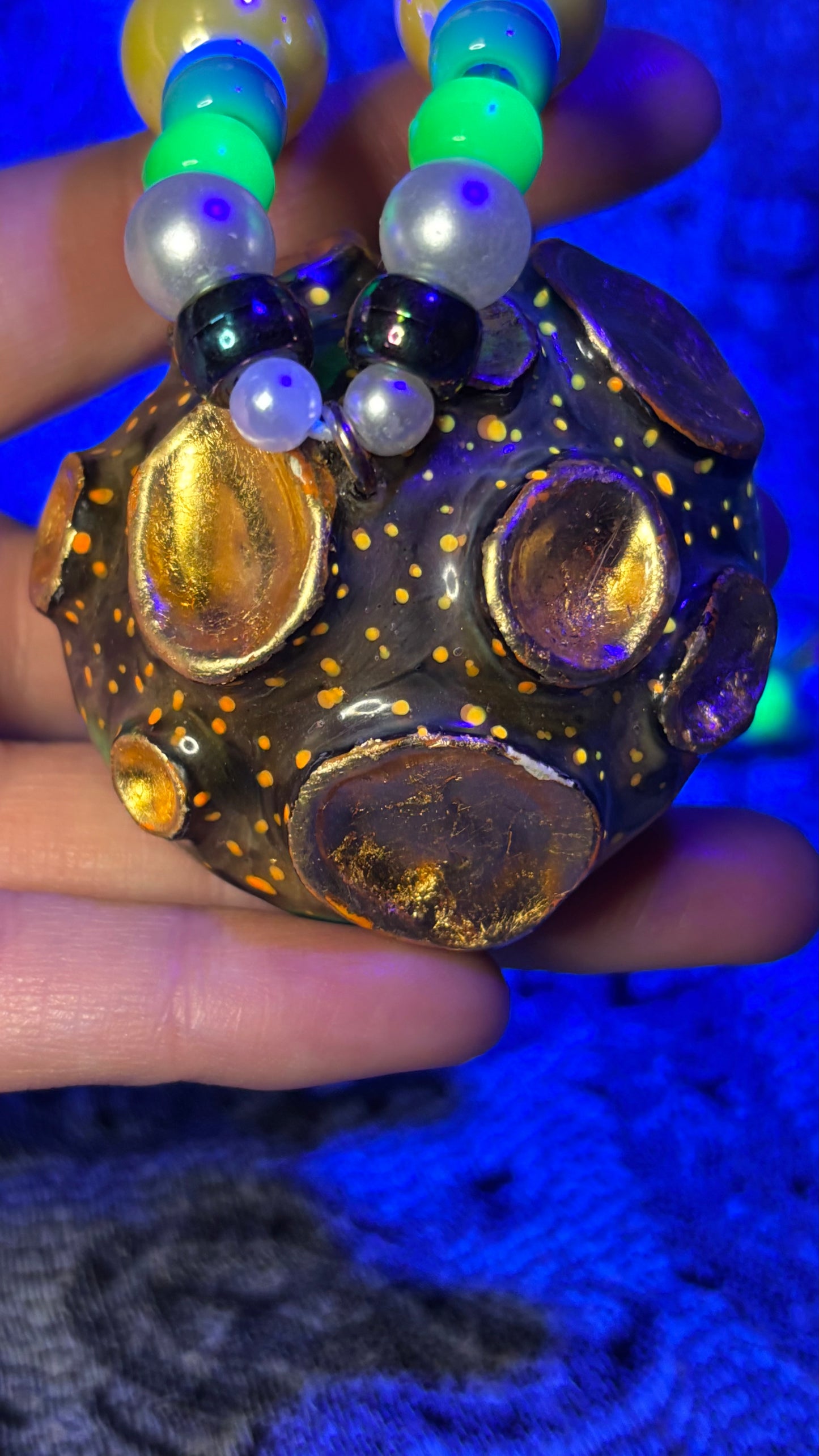 Cosmic Shroomie Stash Jar Necklace (Color Changing Paint!)