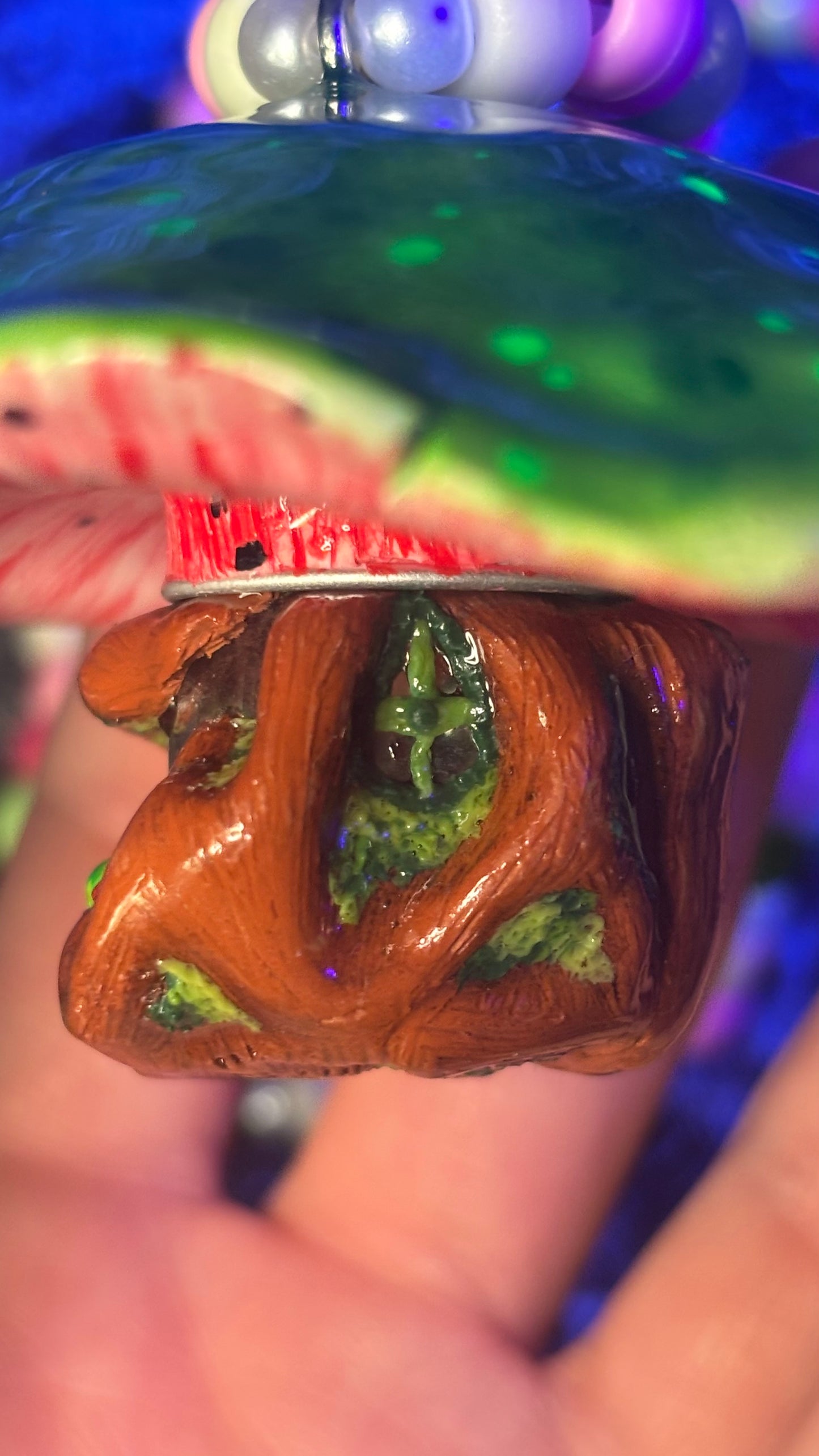 Watermelon Pixie Portal Stash Jar Necklace
