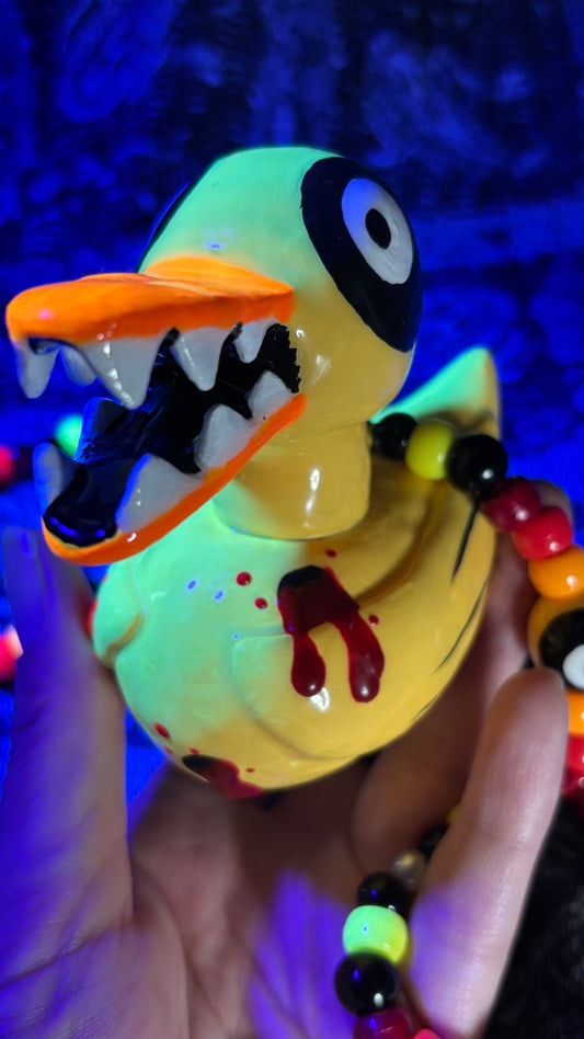 Toy Duckie Stash Jar Necklace (+Custom Beads)