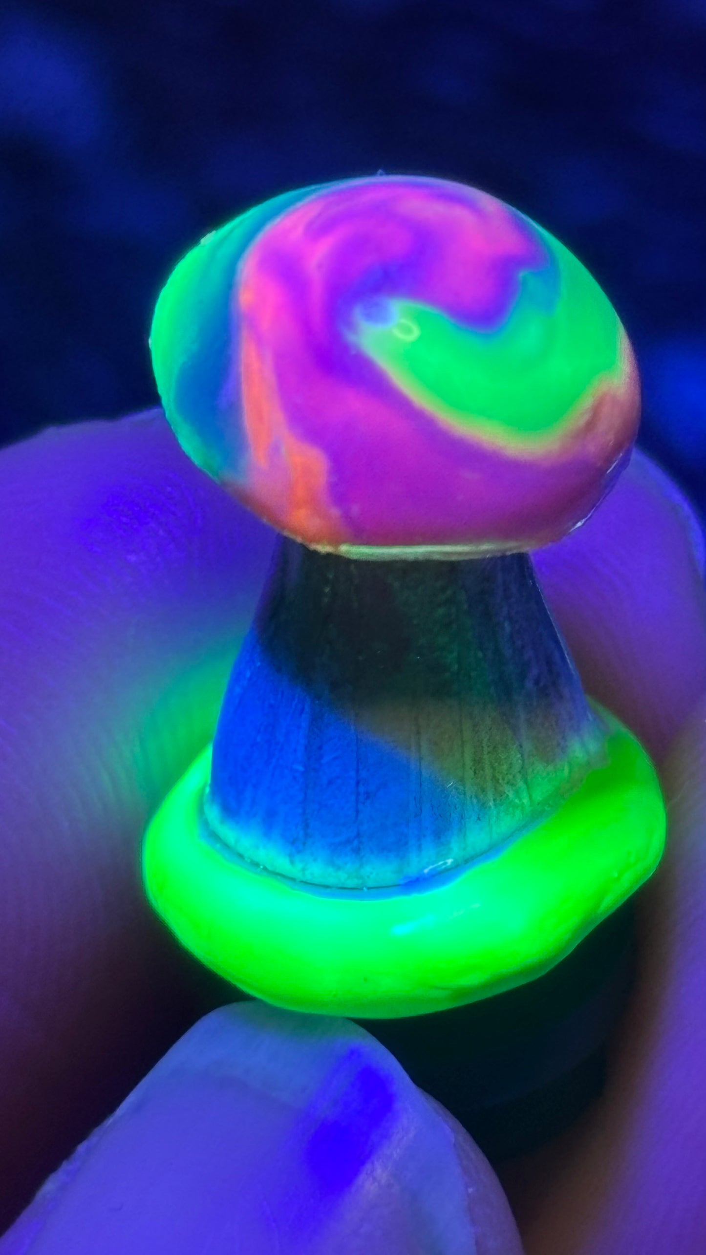 Tie-Dye Mushroom Pin