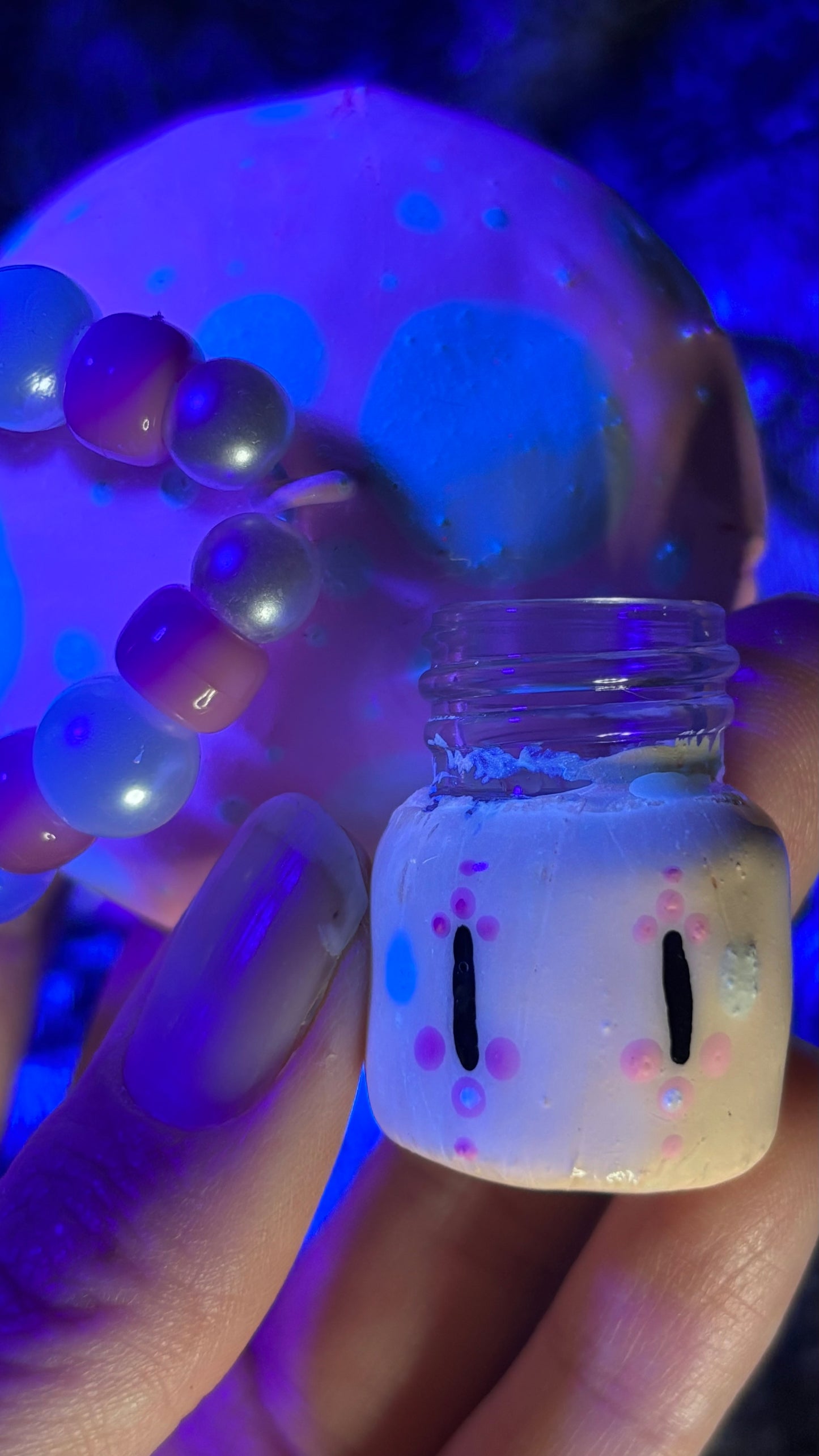 Light Pink Shroomie Stash Jar Necklace