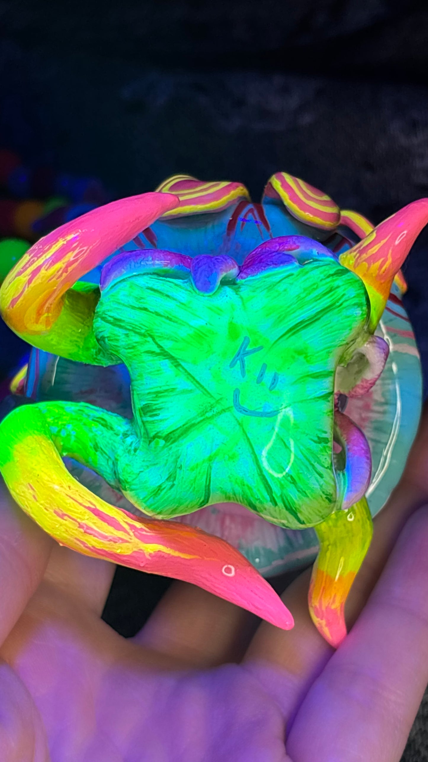 Flowers Of Power Shroomie Stash Jar Necklace (+Custom Clay Beads)