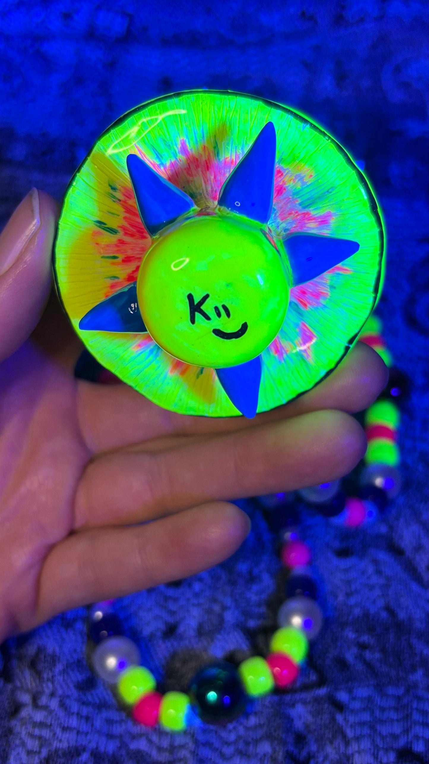 Spiked Toxic Shroomie Stash Jar Necklace