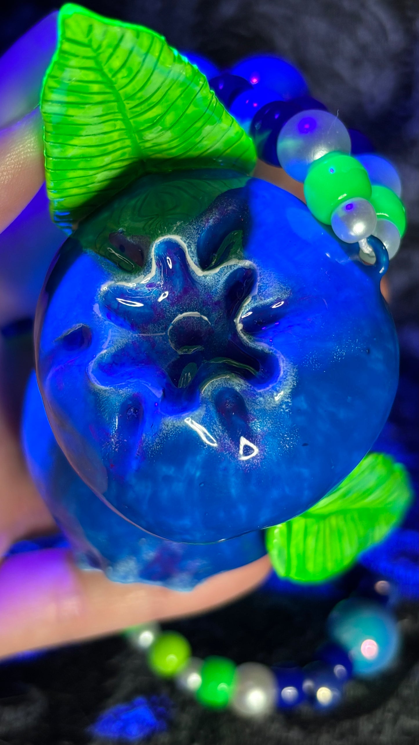 Blueberry Stash Jar Necklace