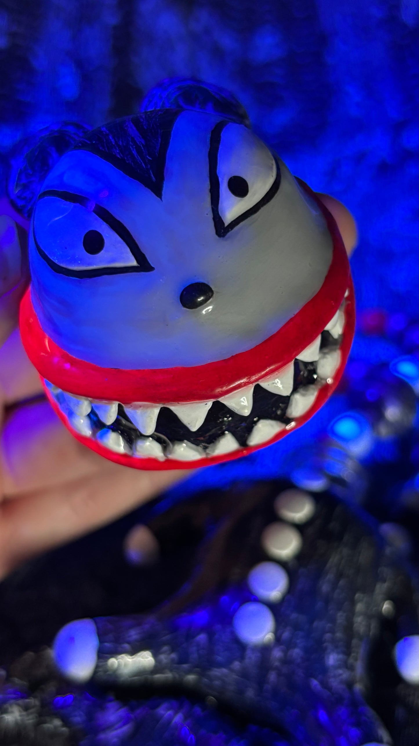 Evil Teddy Stash Jar Necklace (+Custom Beads)