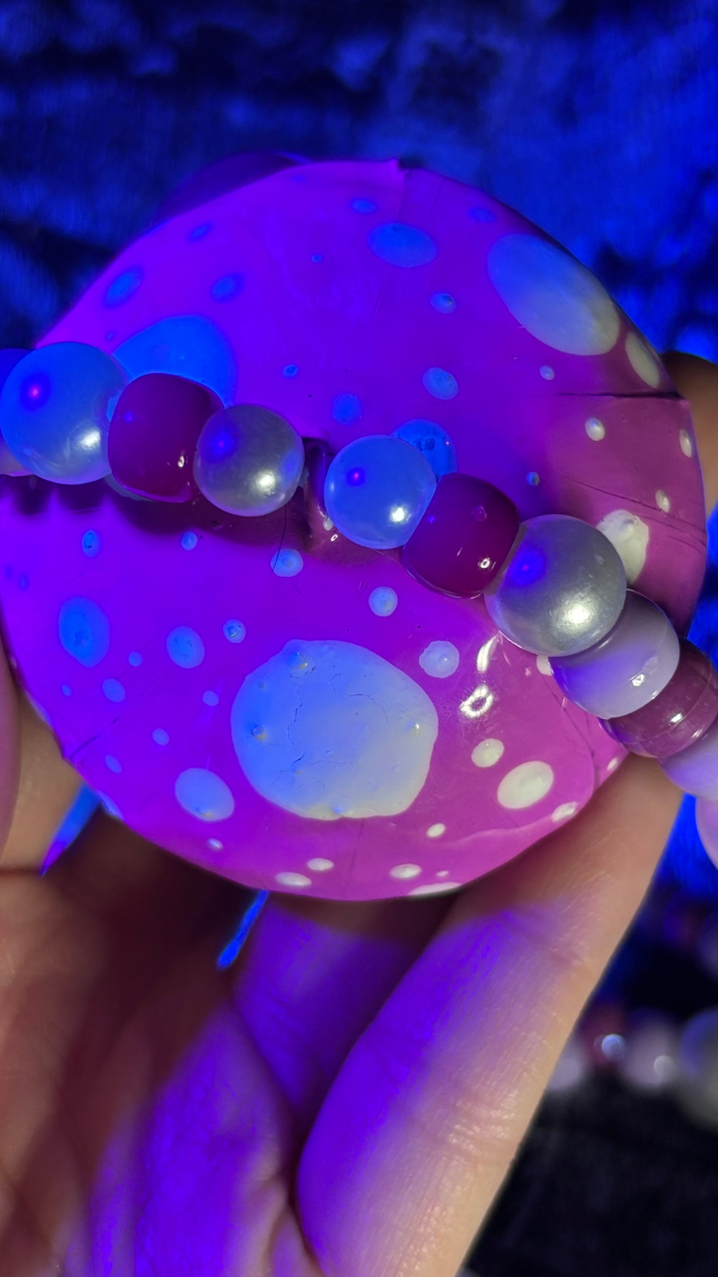 Purple Shroomie Stash Jar Necklace