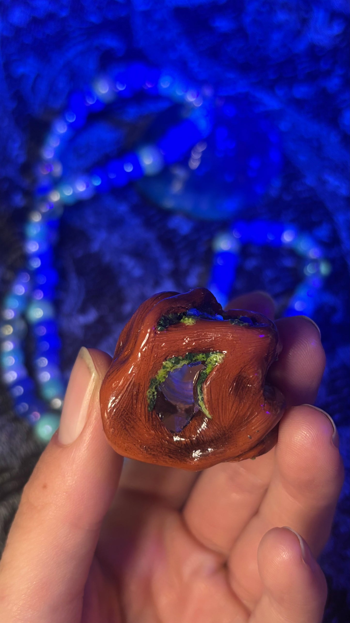 Blueberry Pixie Portal Stash Jar Necklace