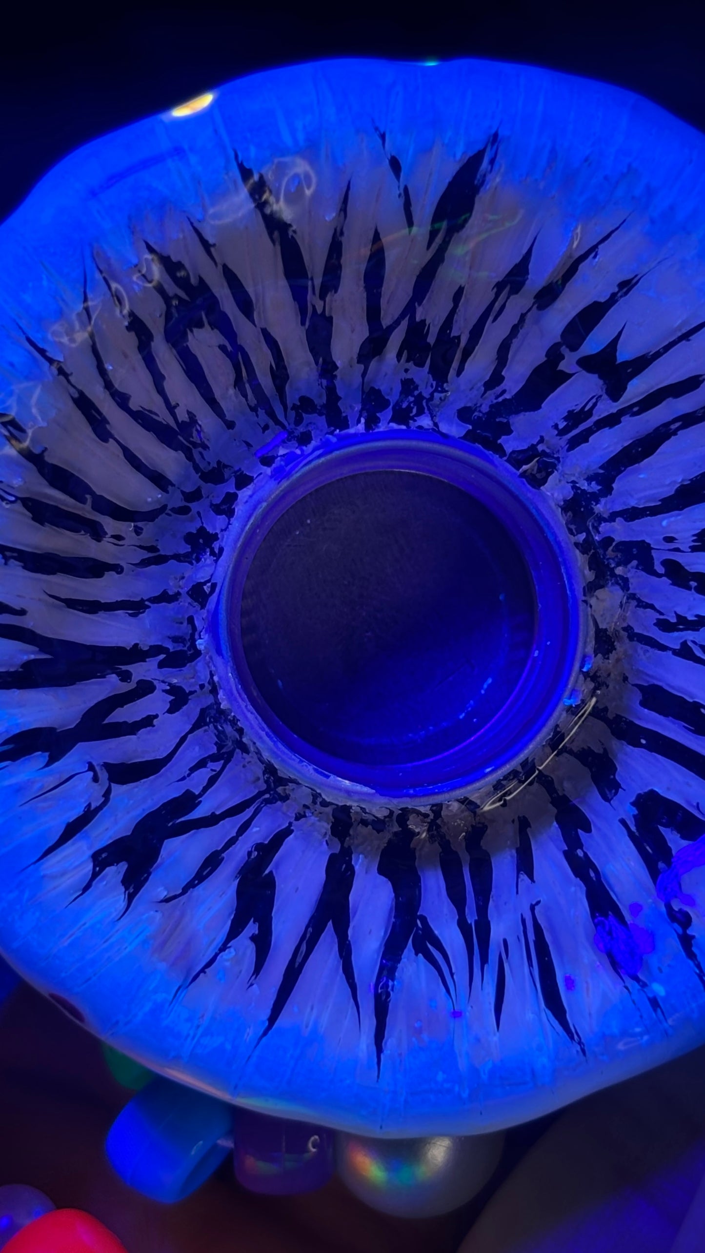 Spotted Rainbow Mandala Shroomie Stash Jar Necklace