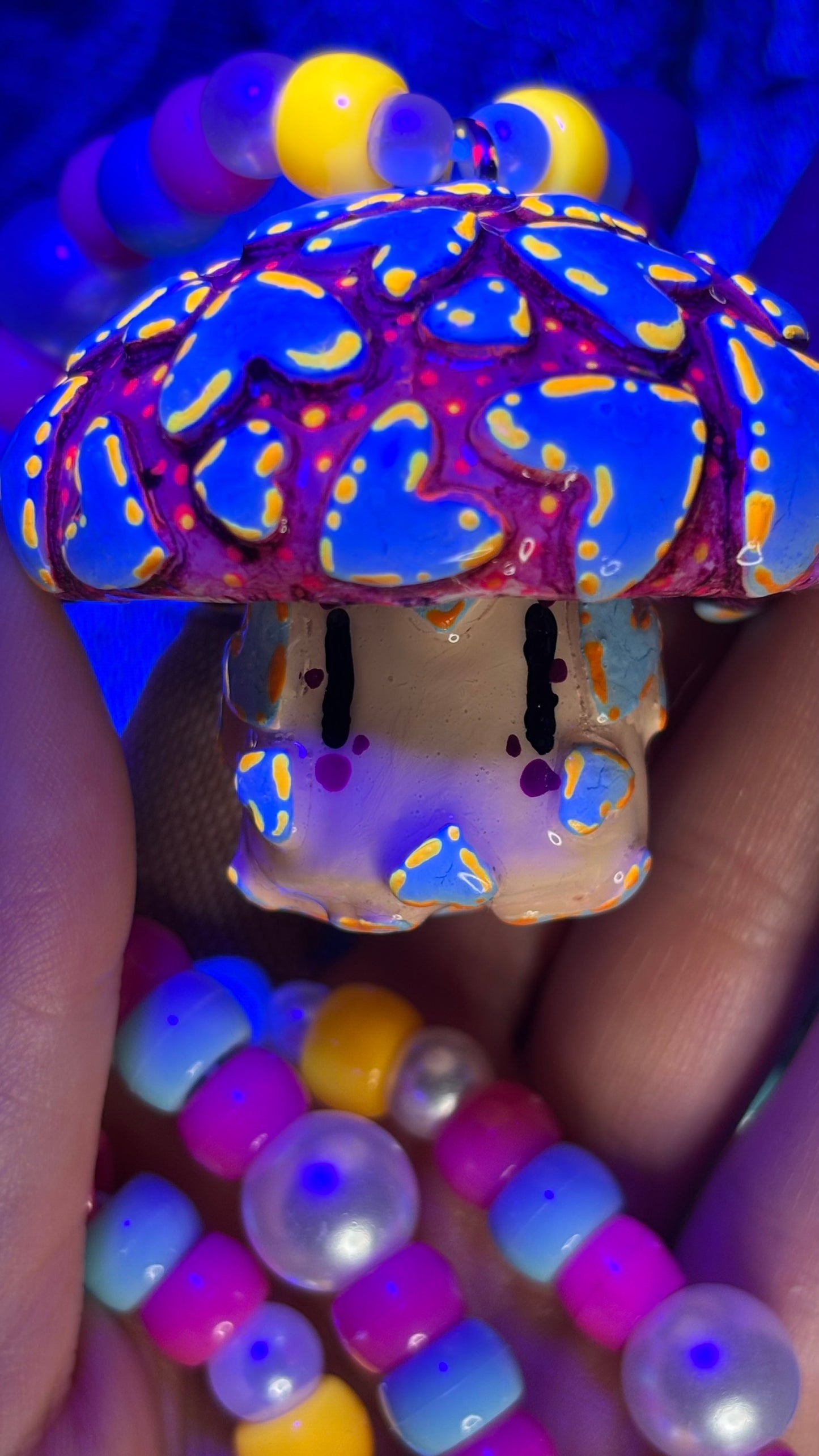 Stitched Heart Shroomie Stash Jar Necklace