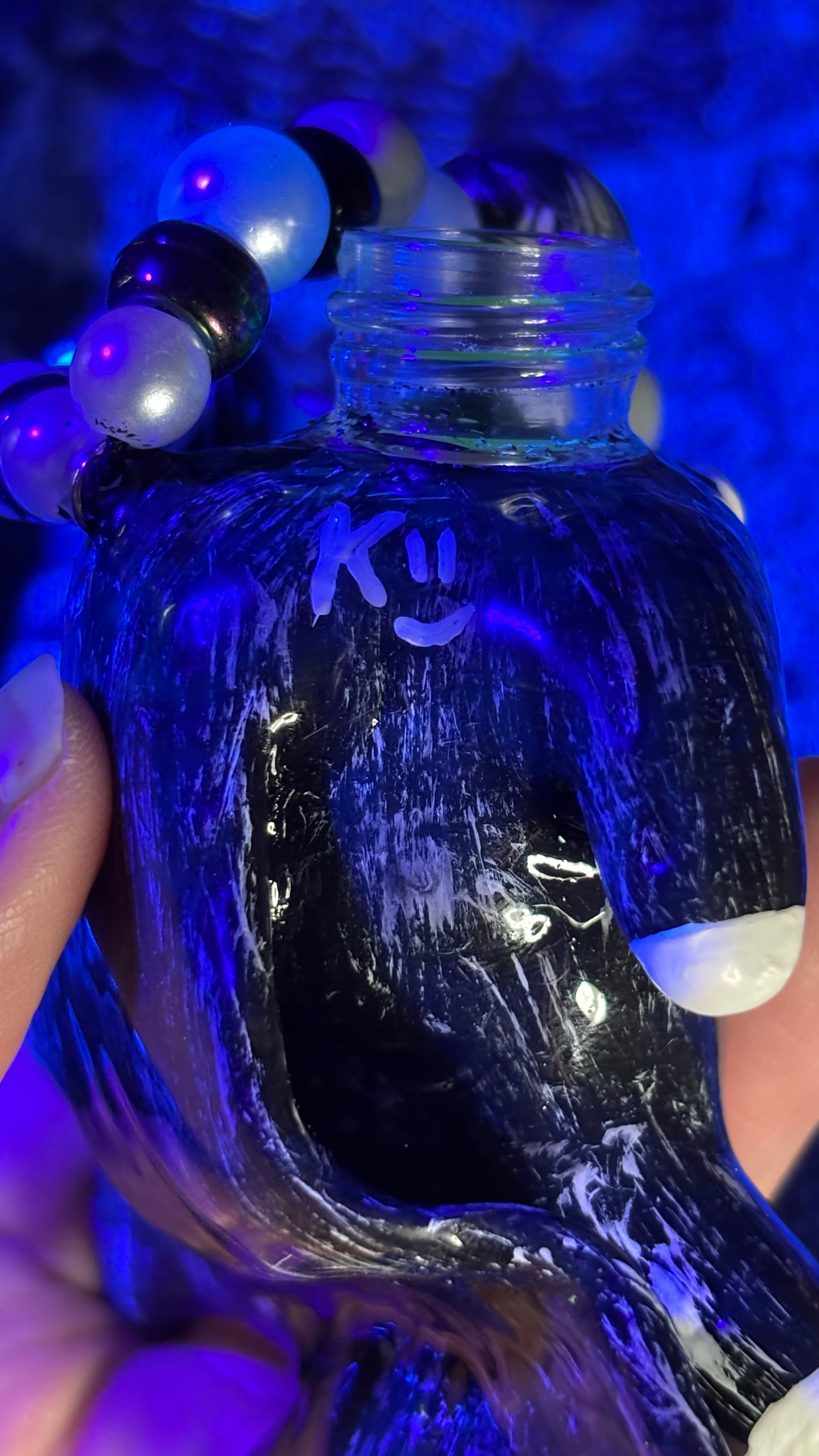 Evil Teddy Stash Jar Necklace (+Custom Beads)
