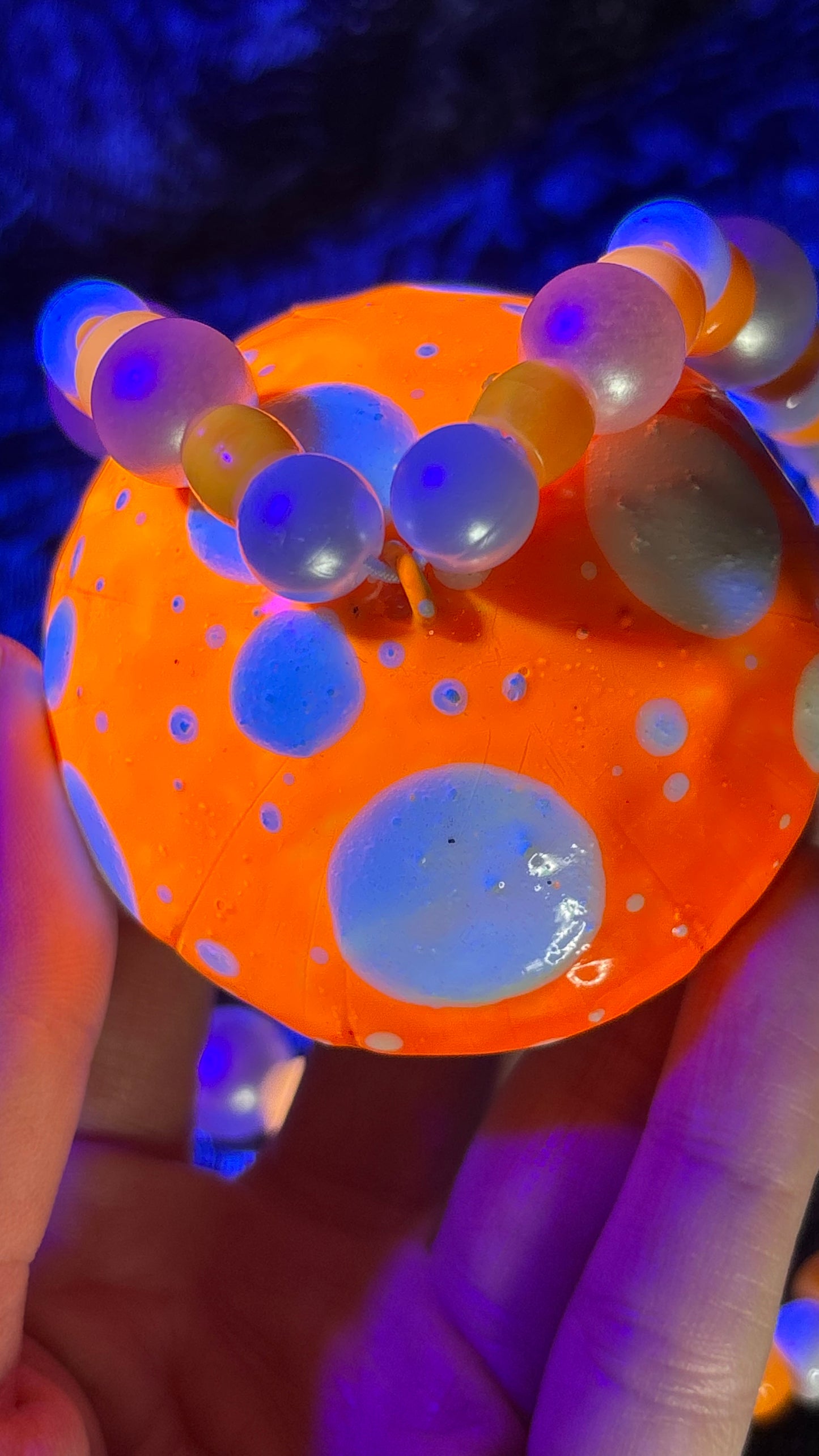 Orange Shroomie Stash Jar Necklace