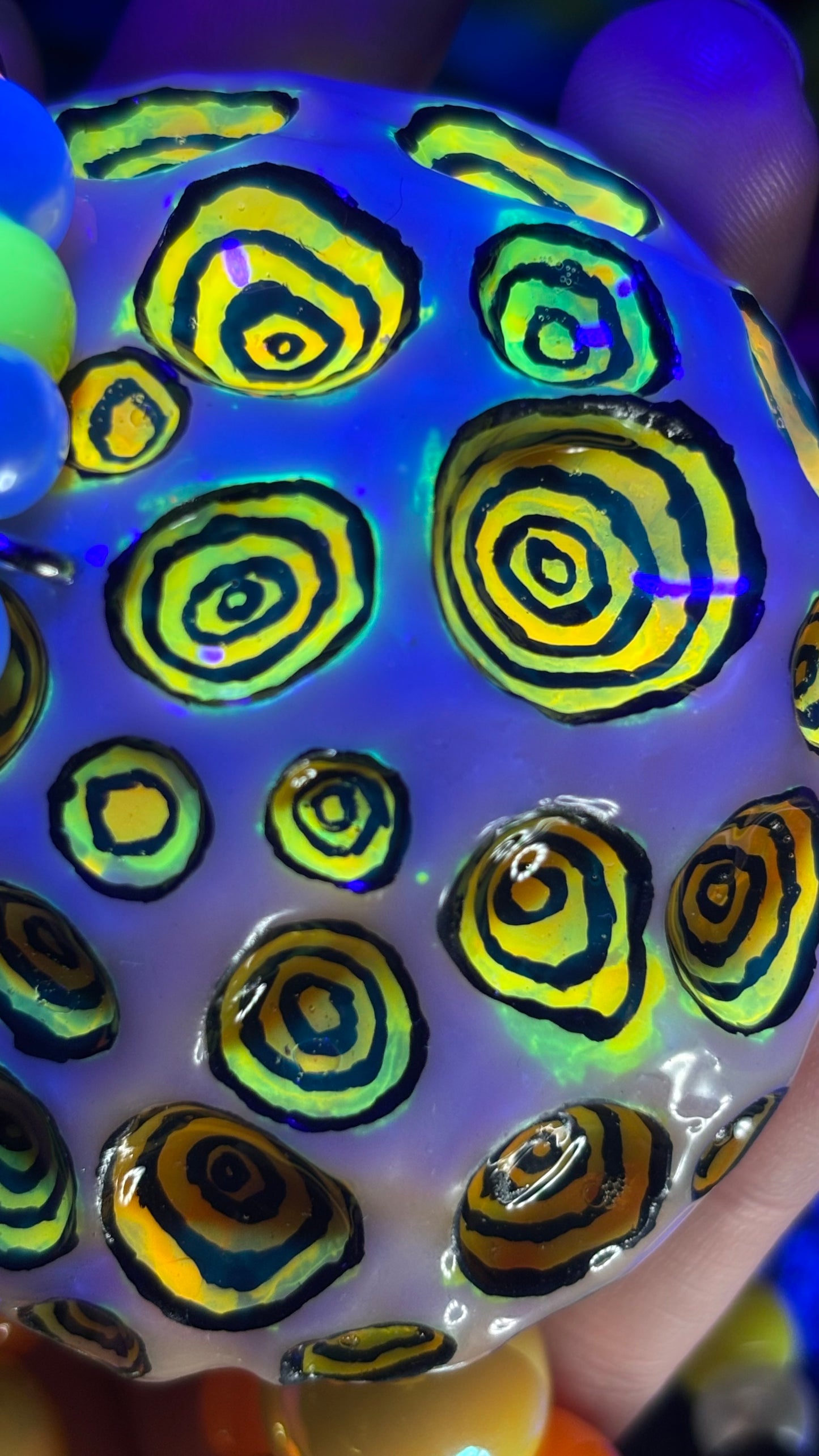 Orange/Yellow Living Shroomie Stash Jar Necklace