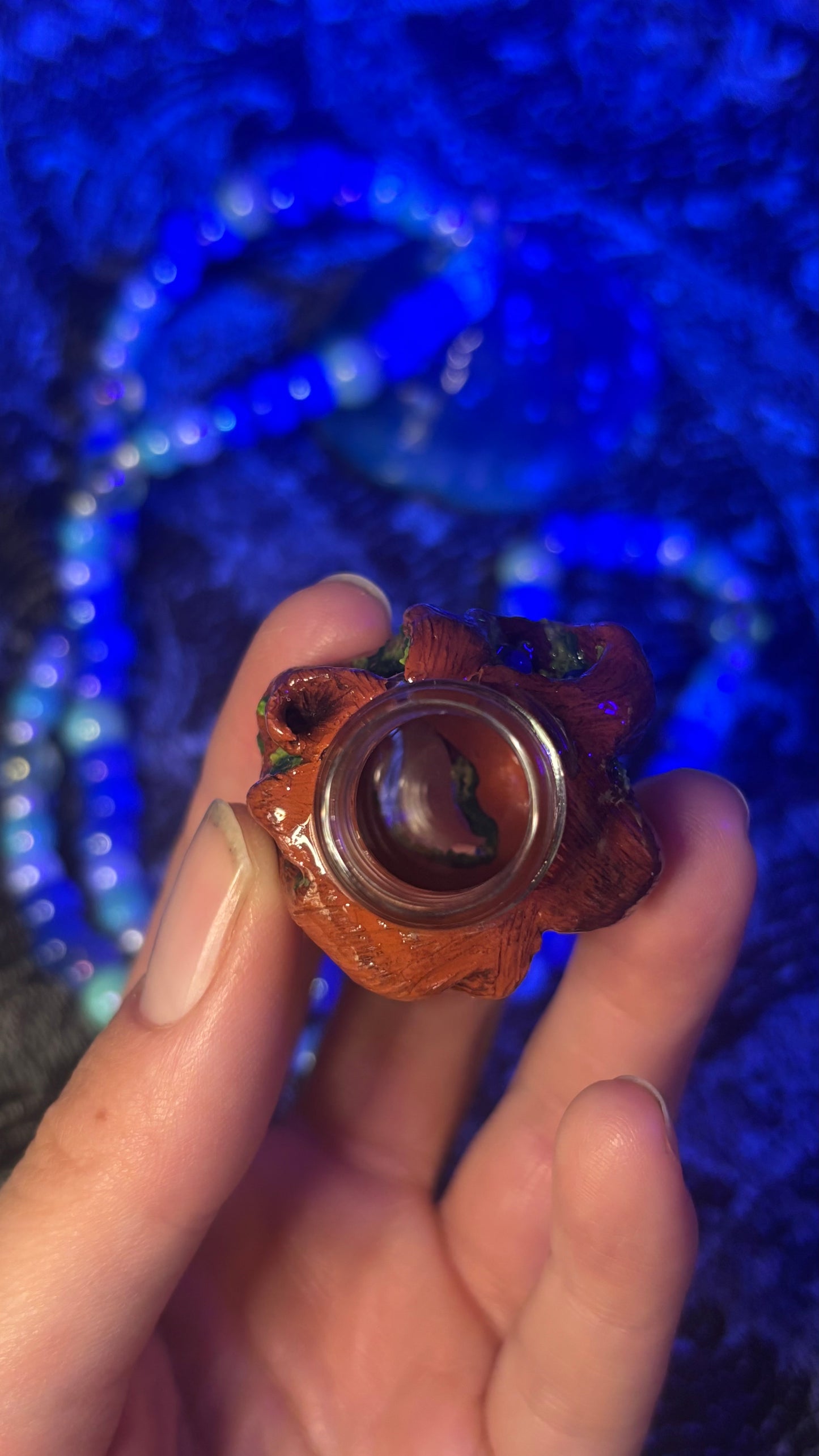 Blueberry Pixie Portal Stash Jar Necklace