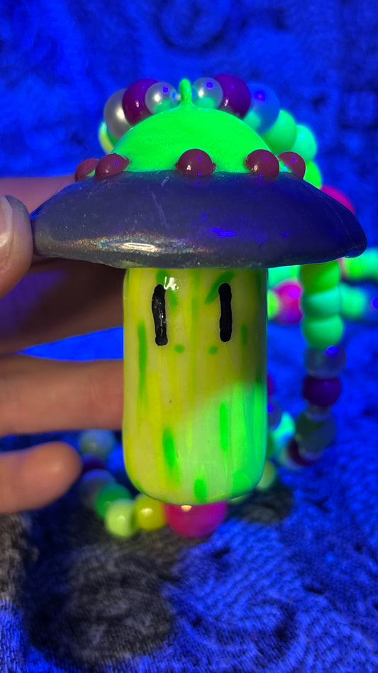 UFO Shroomie Stash Jar Necklace